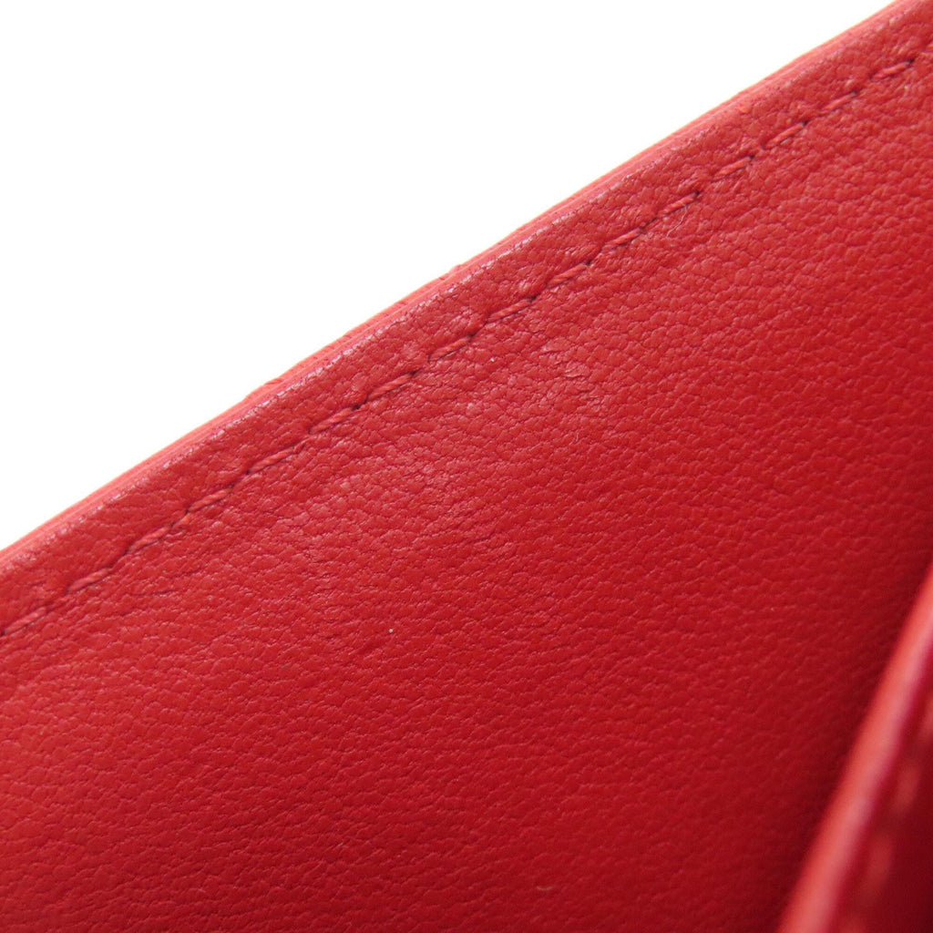 Chanel Red Color Leather Wallet (Bi-Fold)