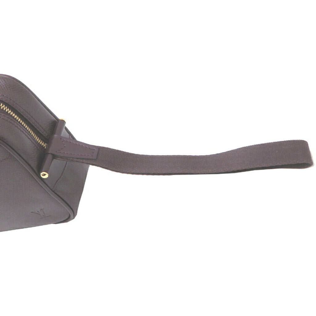 Louis Vuitton Acajou Brown Taiga Leather Clutch Bag Pouch