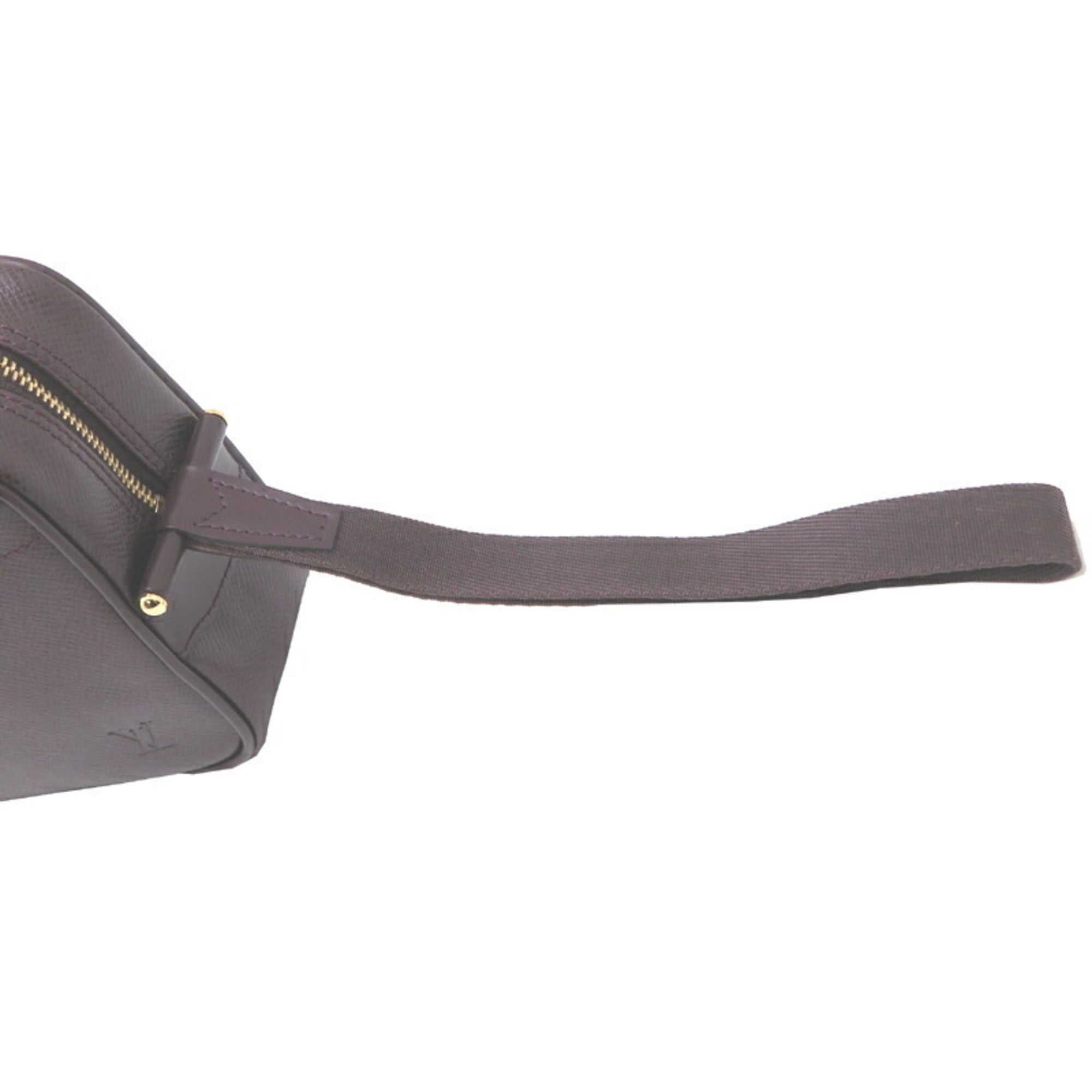Louis Vuitton Acajou Brown Taiga Leather Clutch Bag Pouch