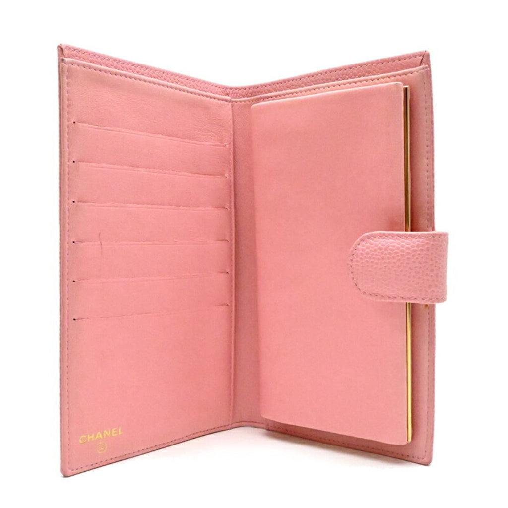 Chanel Pink Grained Calfskin Wallet (Bi-Fold)