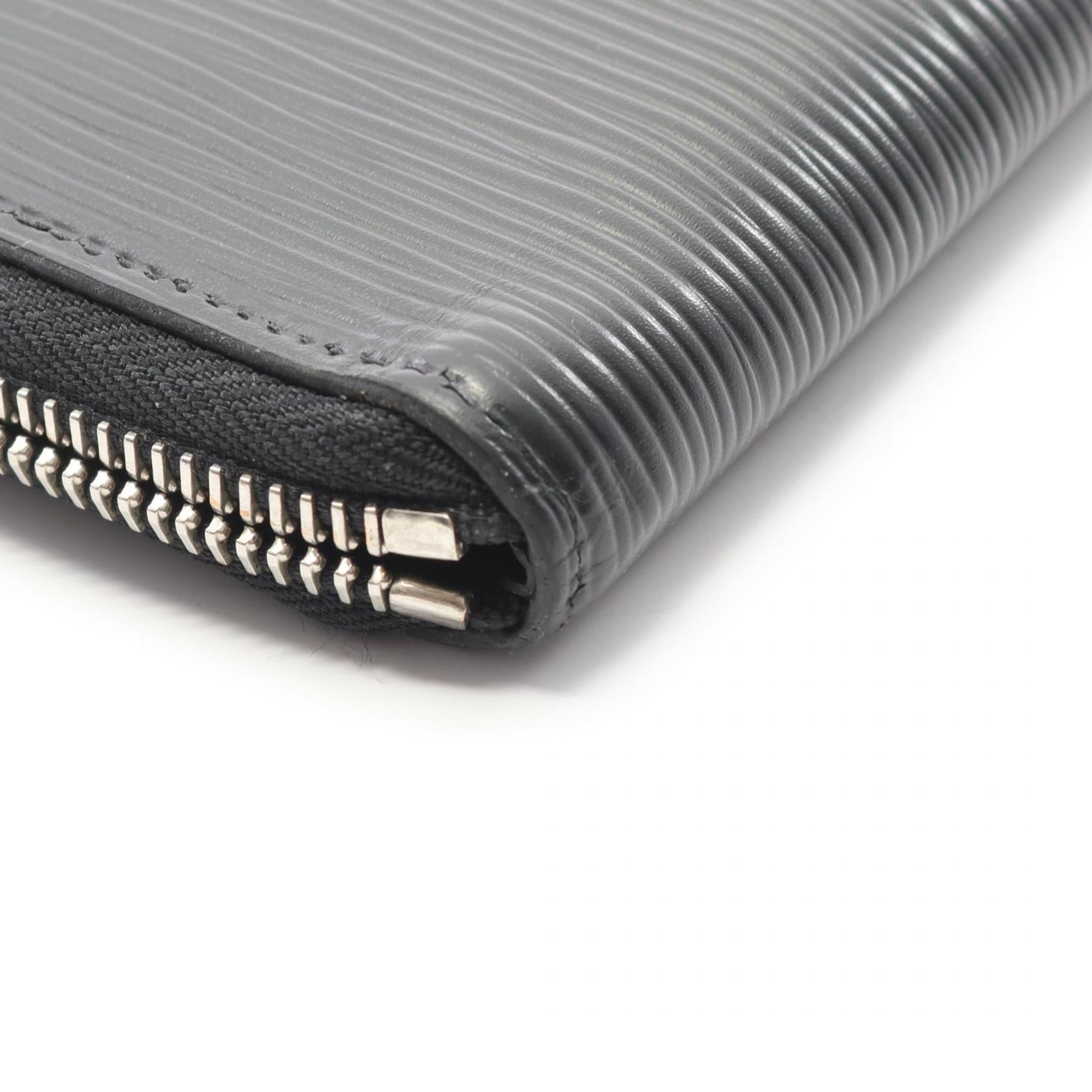 Louis Vuitton Black Noir Epi Leather Long Wallet