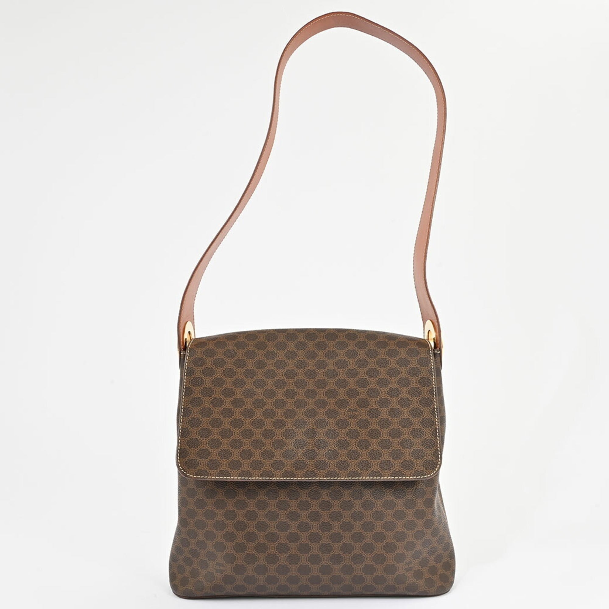 Celine Brown Pvc Leather Shoulder Bag