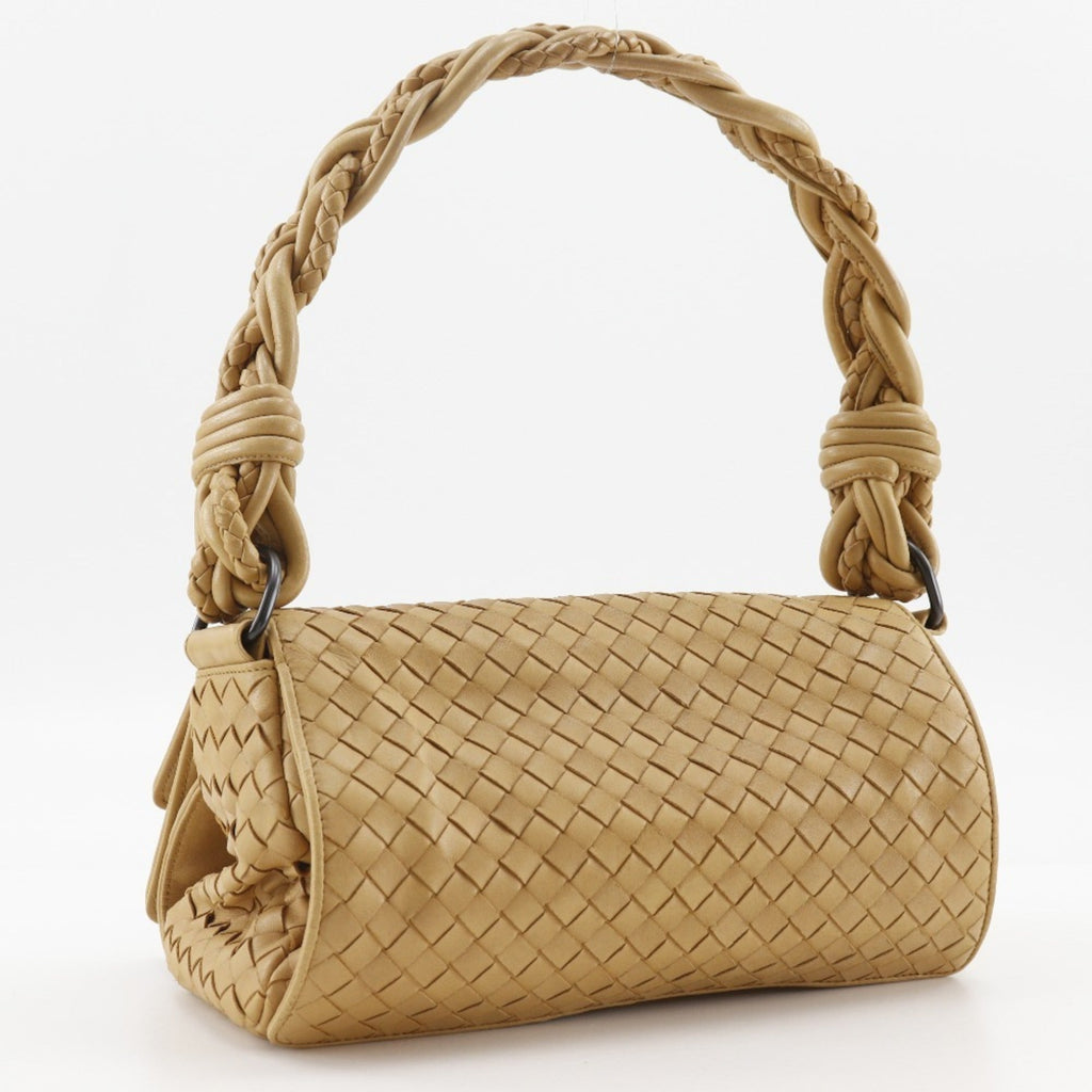Bottega Veneta Beige Intrecciato Shoulder Bag