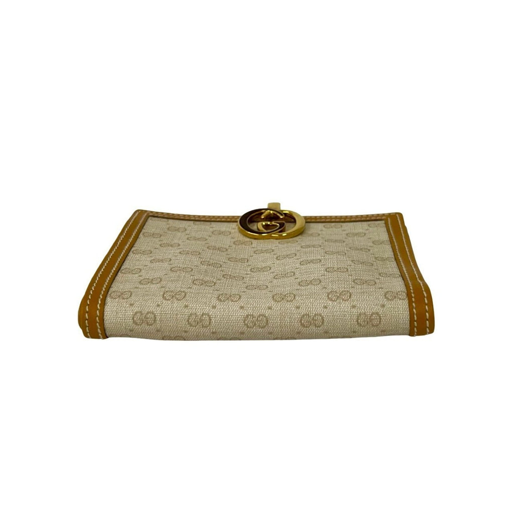 Gucci Beige Ivory Leather Pvc Wallet (Bi-Fold) (Pre-Owned)