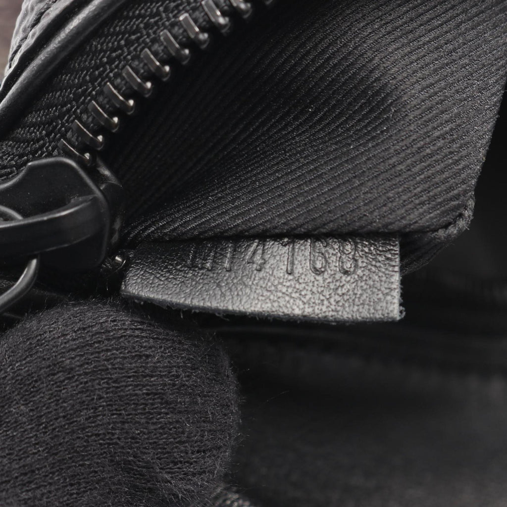 Louis Vuitton Black Gray Coated Canvas Fanny Pack