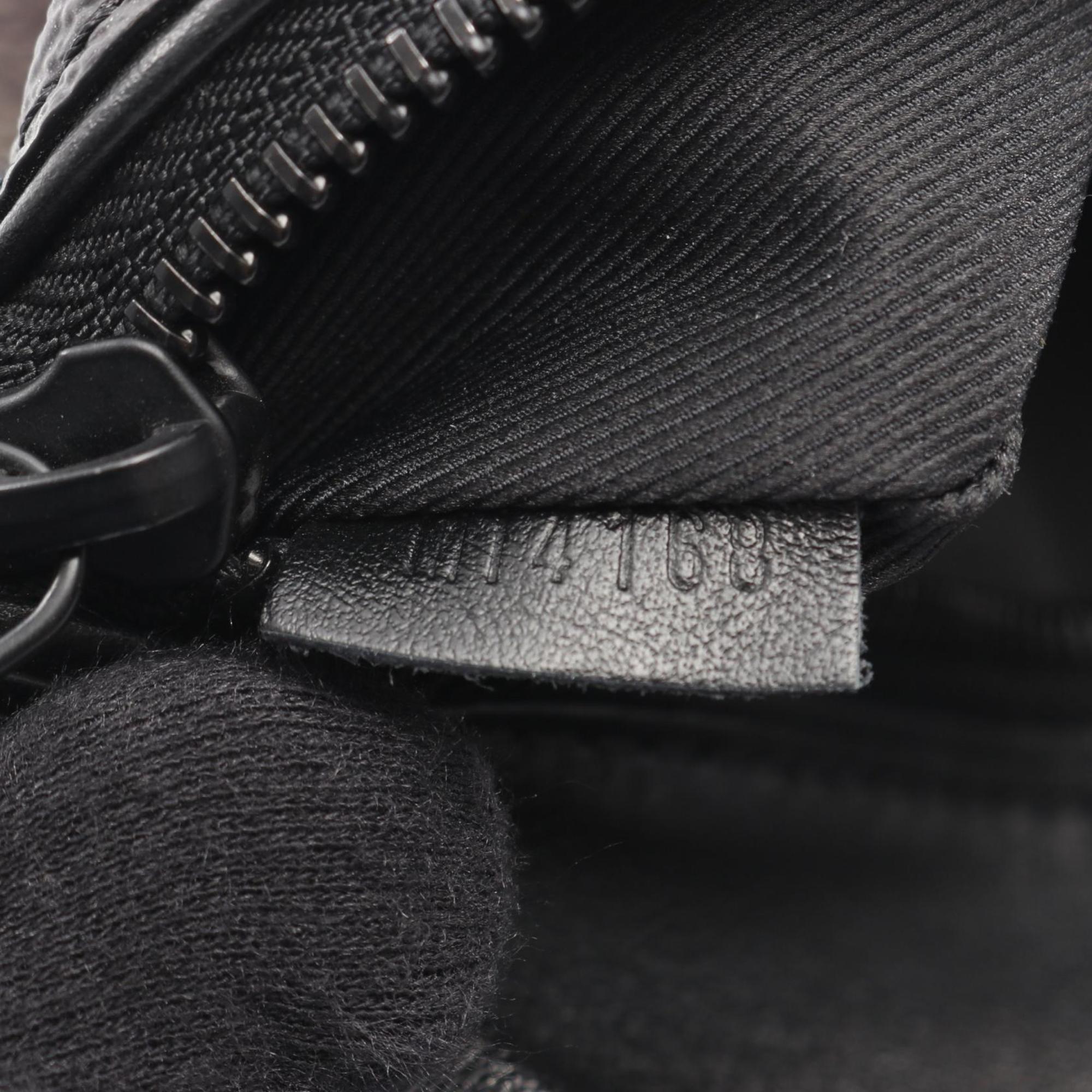 Louis Vuitton Black Gray Coated Canvas Fanny Pack