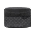 Louis Vuitton Black Coated Canvas Clutch Bag Handbag