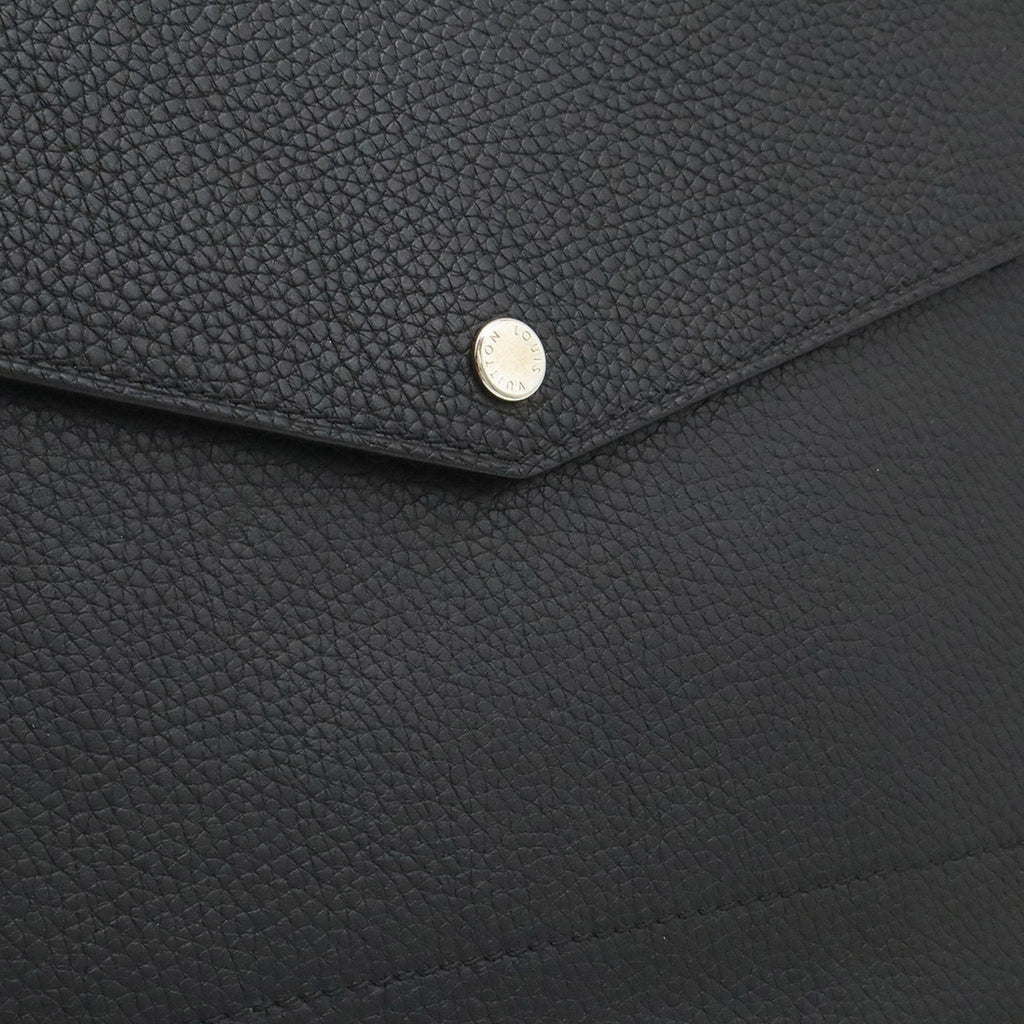 Louis Vuitton Noir Leather Clutch Bag Pochette