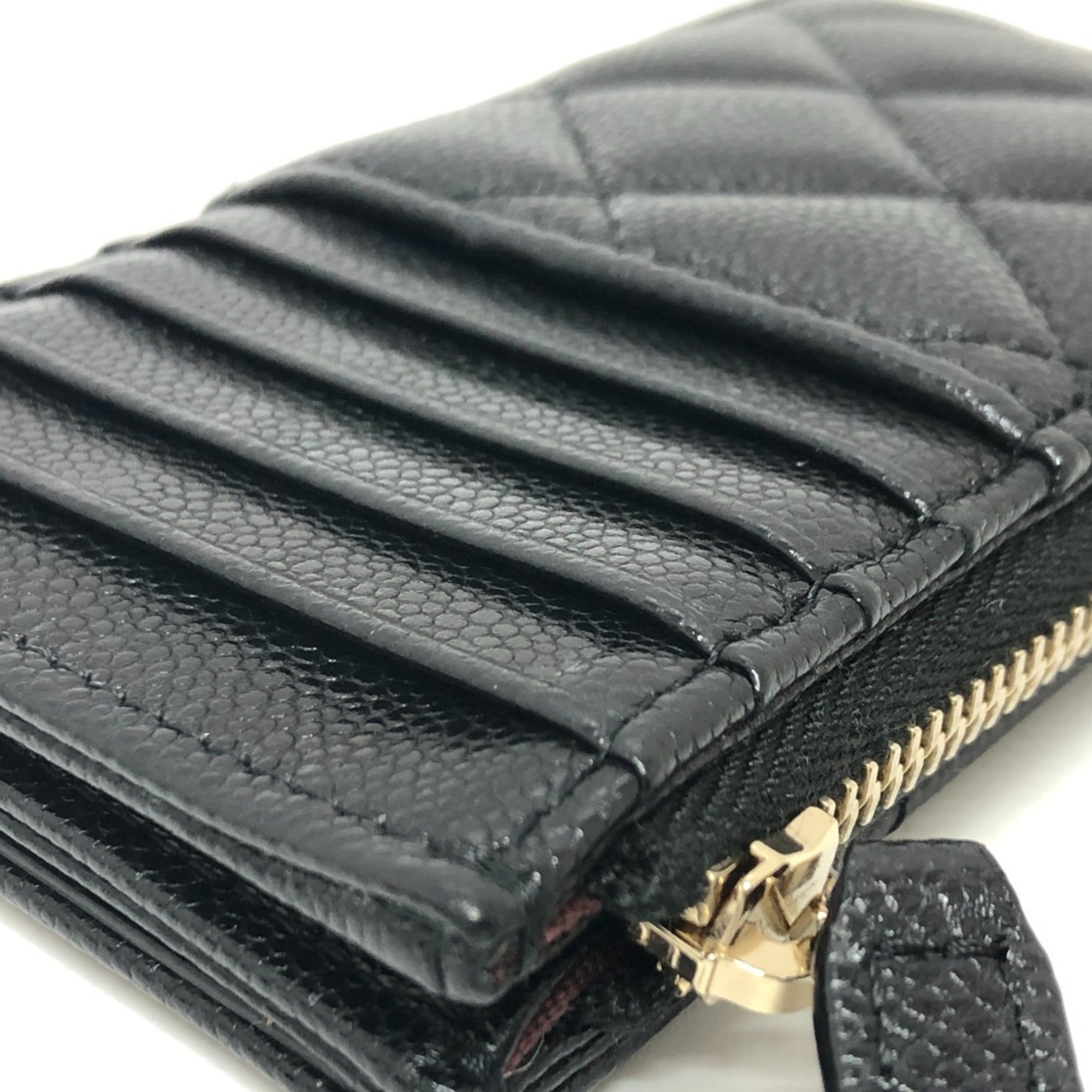 Chanel Black Grained Calfskin Coin Purse/Coin Case