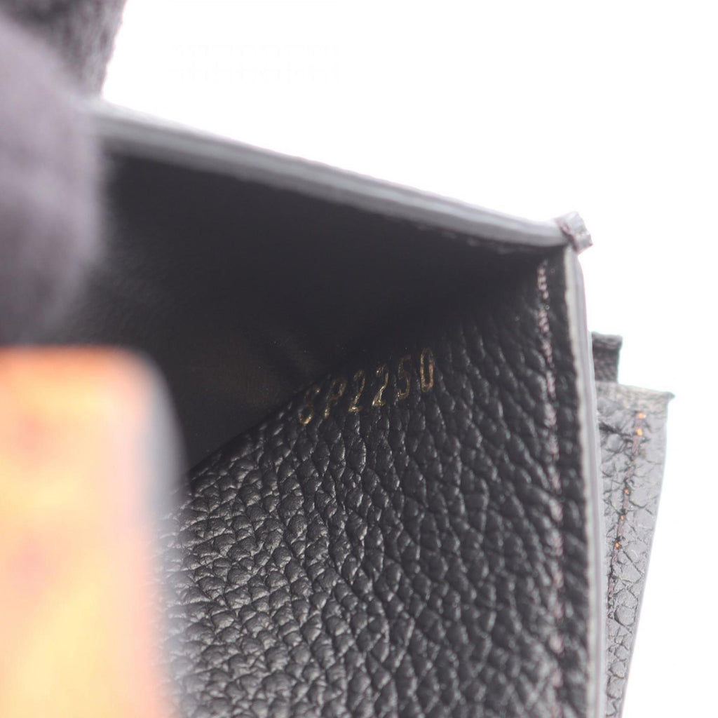 Louis Vuitton Black Brown Monogram Empreinte Leather Wallet (Tri-Fold)