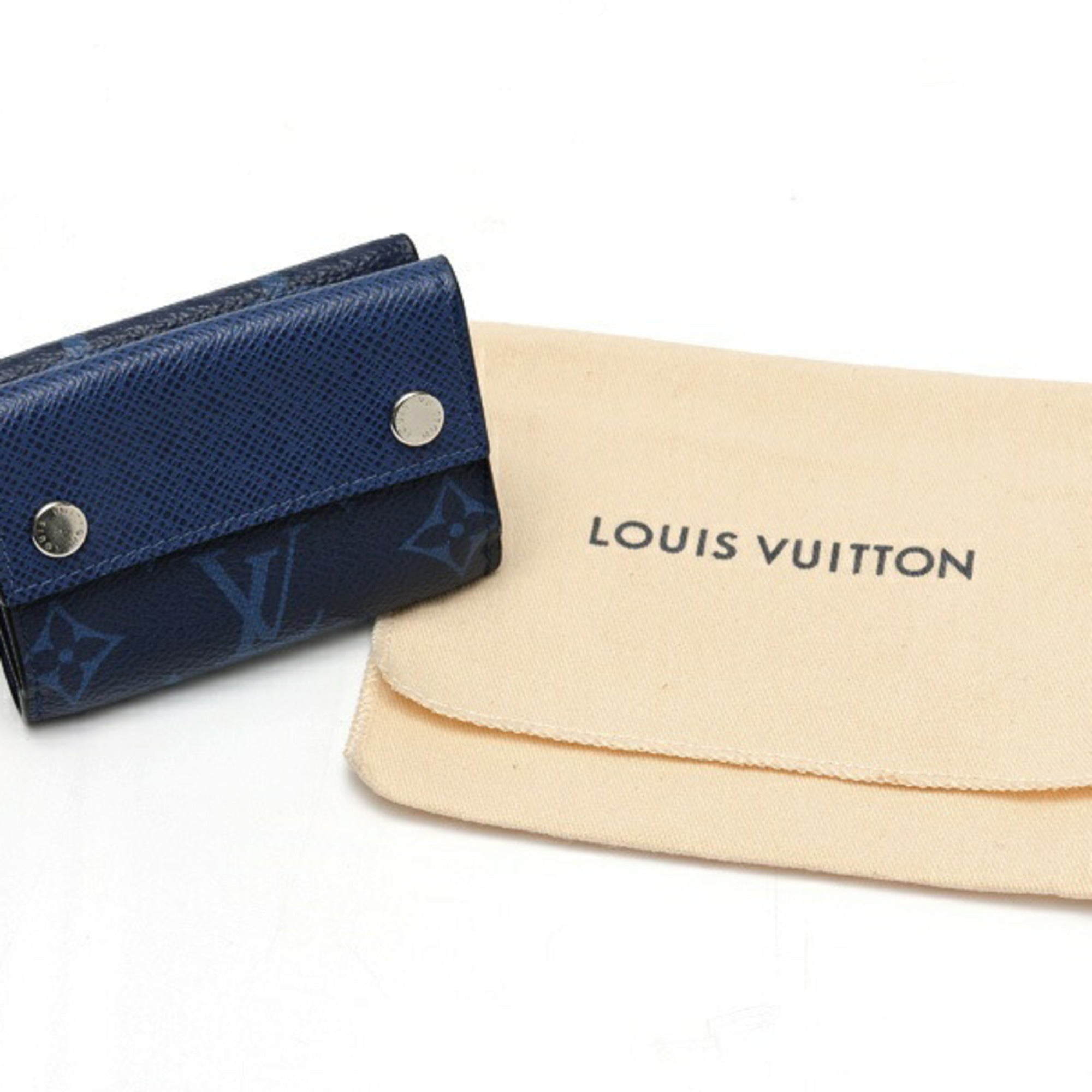 Louis Vuitton Blue Taigarama Wallet (Tri-Fold)