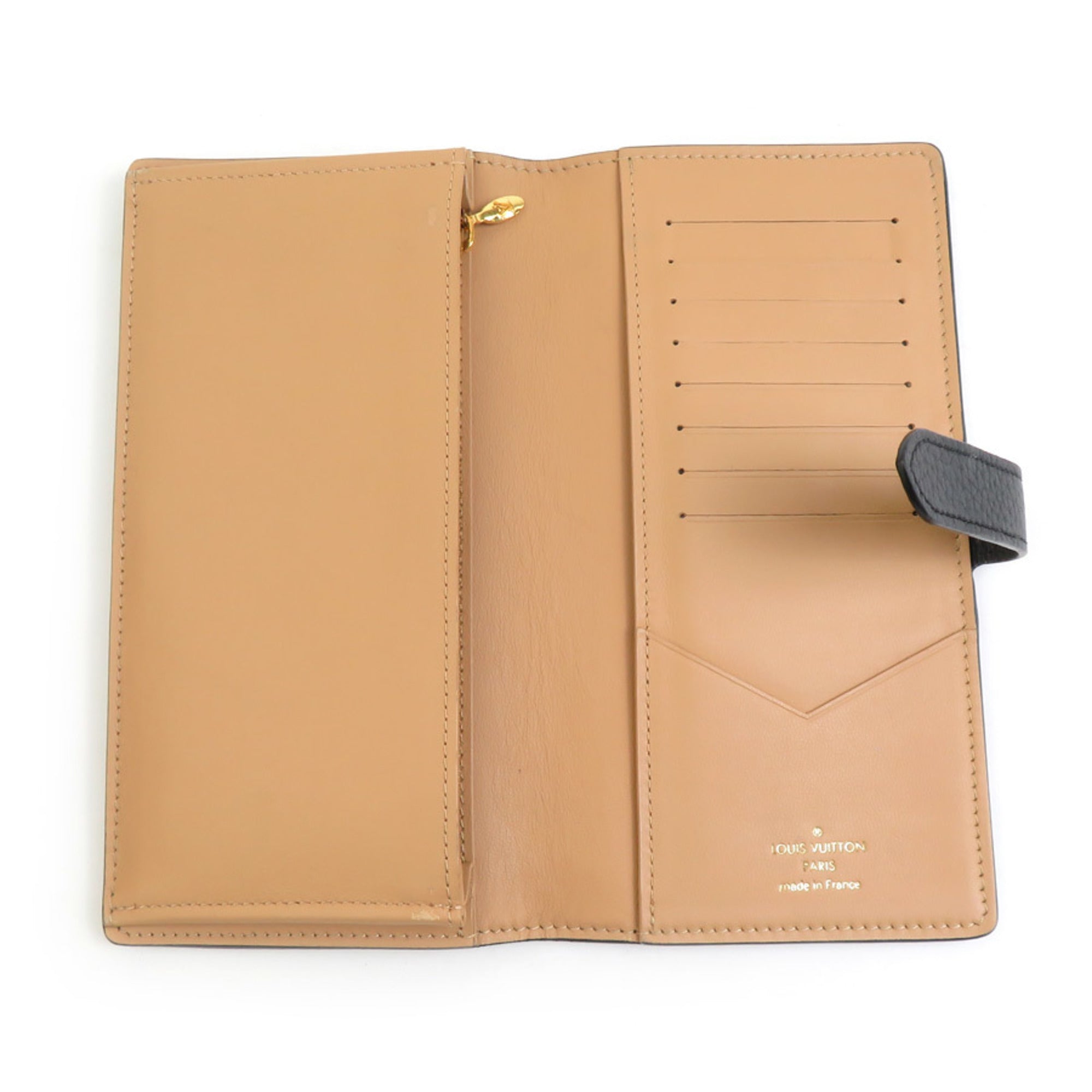 Louis Vuitton Black Leather Long Wallet