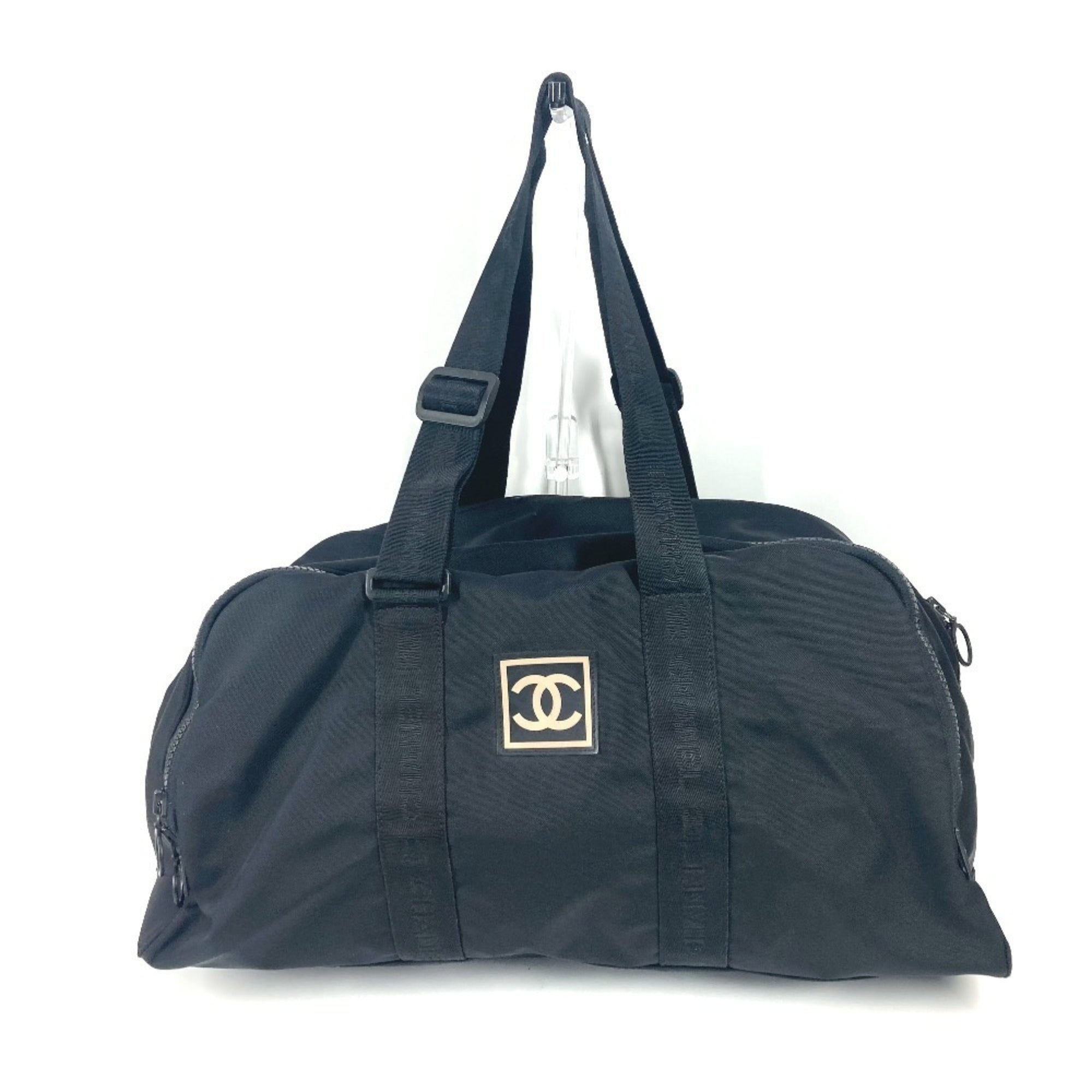 Chanel Black Nylon Boston Bag Shoulder Bag