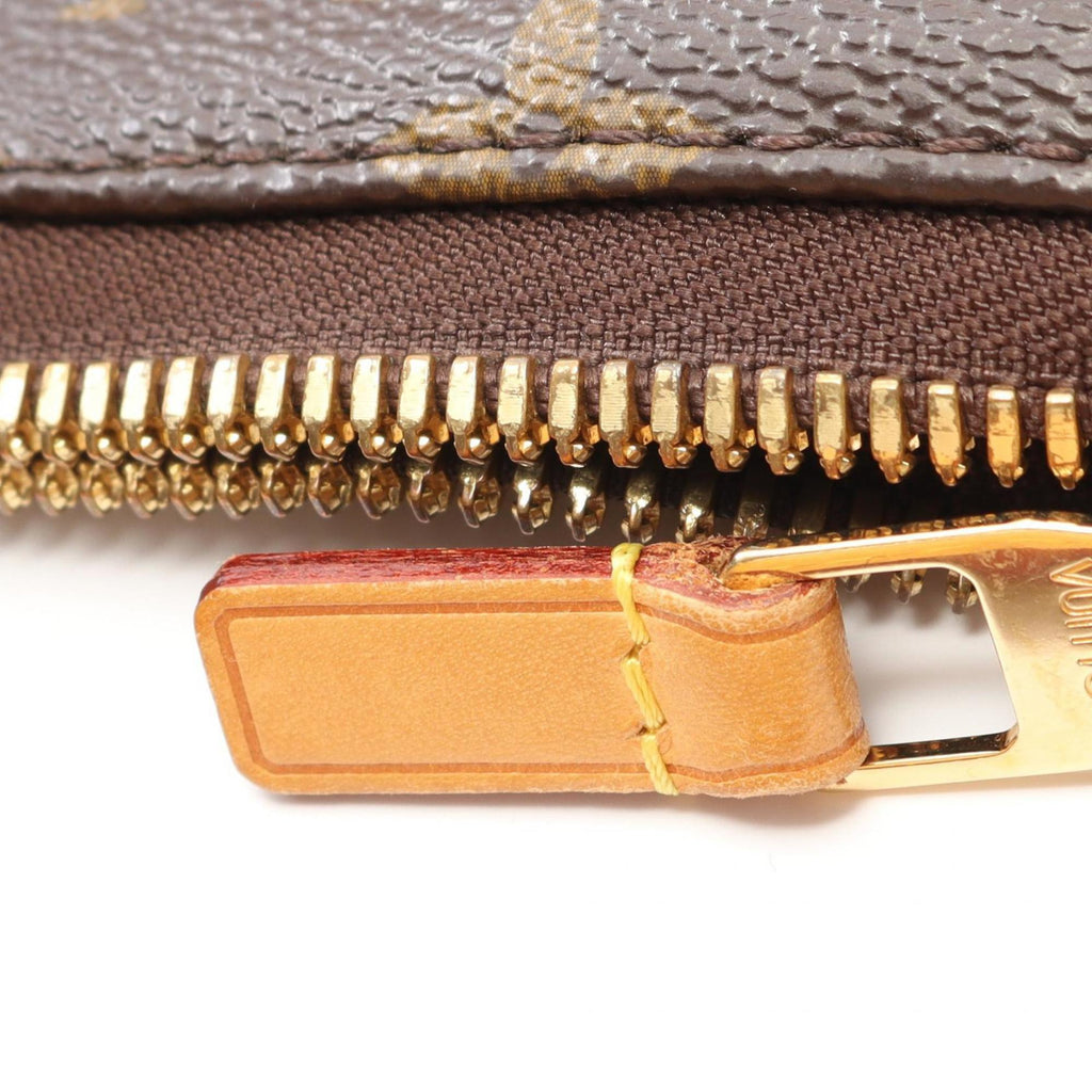Louis Vuitton Monogram Brown Coated Canvas Leather Shoulder Bag
