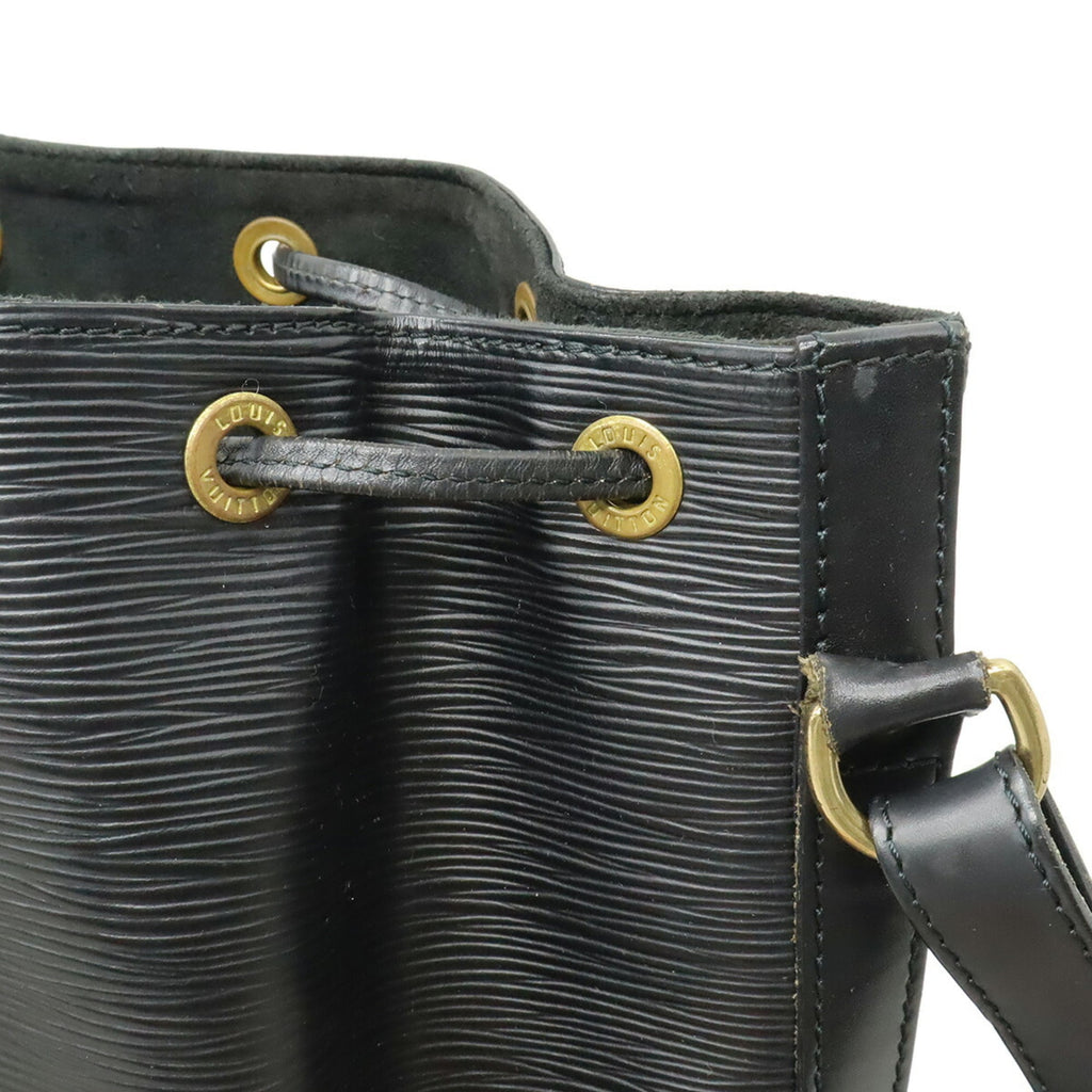 Louis Vuitton Black Noir White Epi Leather Shoulder Bag