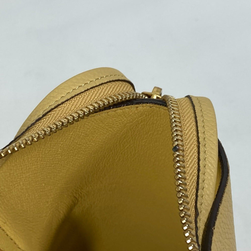 Celine Yellow Leather Shoulder Bag