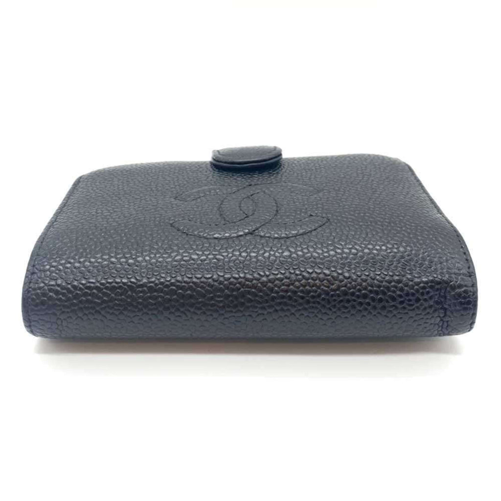 Chanel Black Grained Calfskin Wallet (Bi-Fold)