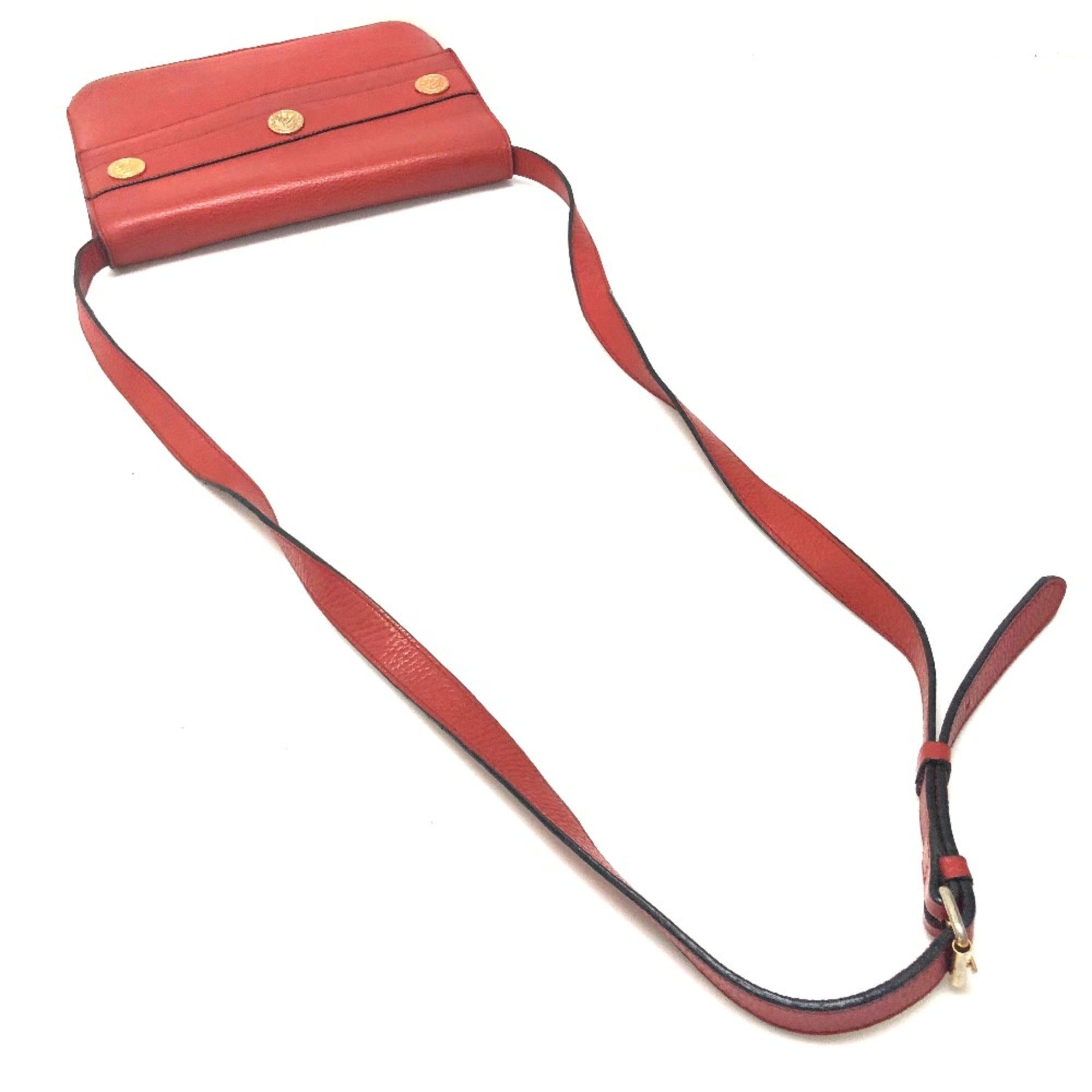 Celine Red Leather Shoulder Bag