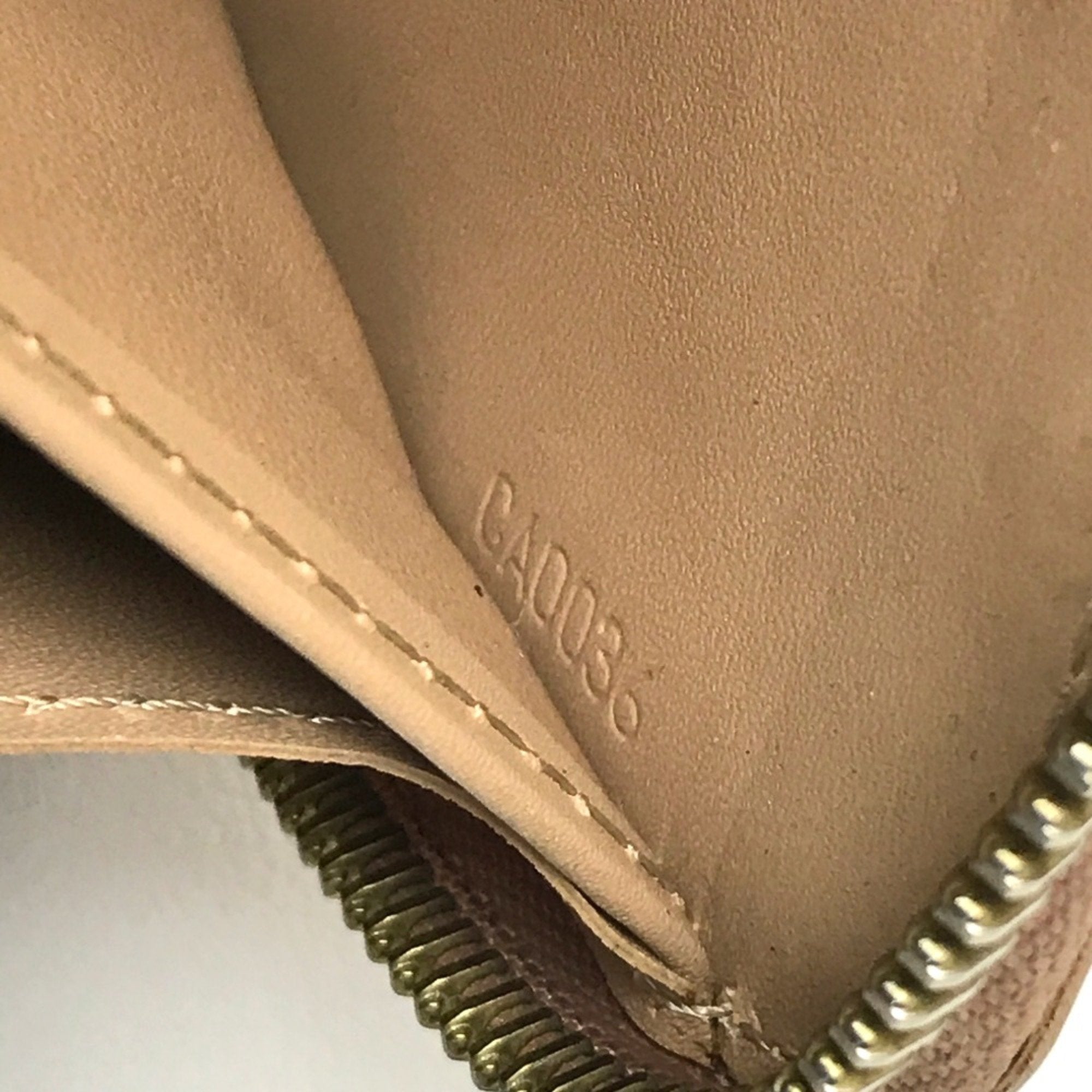 Louis Vuitton Beige Leather Long Wallet