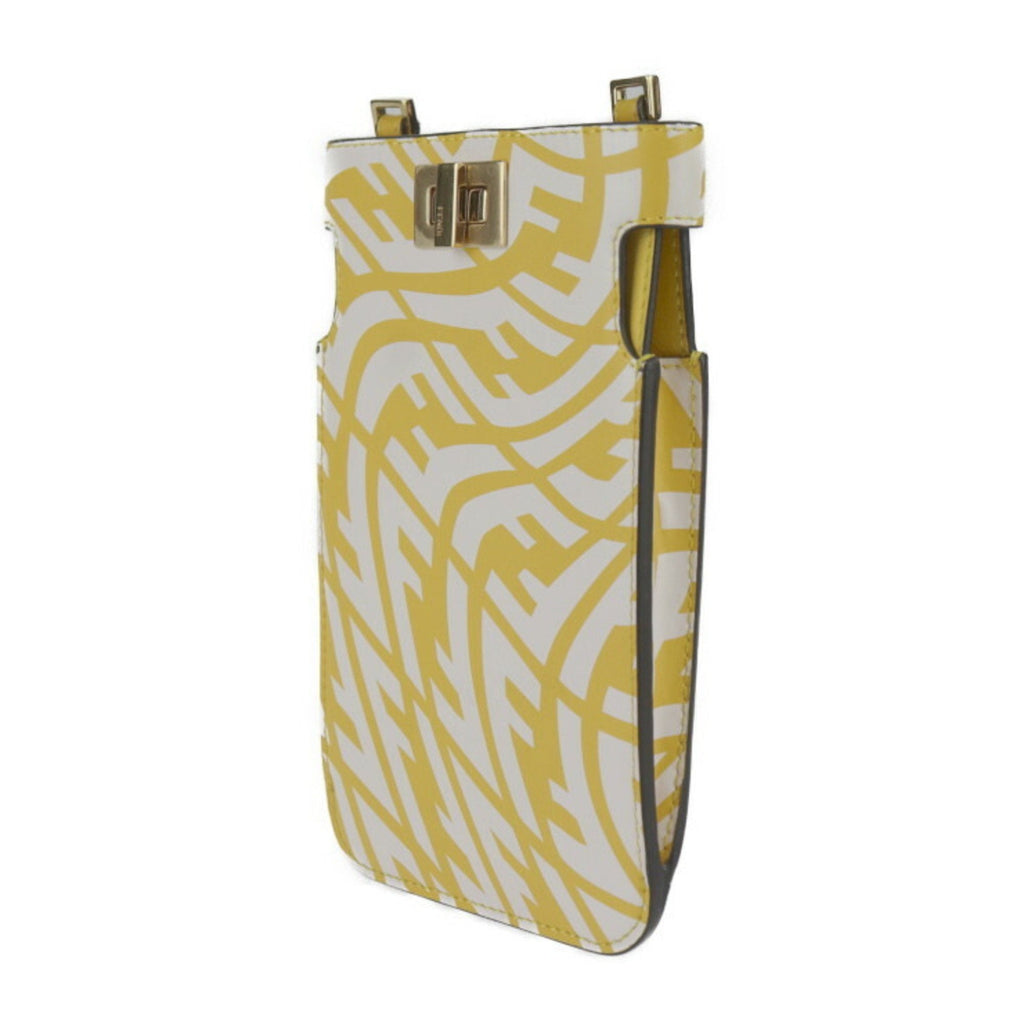 Fendi Yellow Leather Pochette Pouch Shoulder Bag