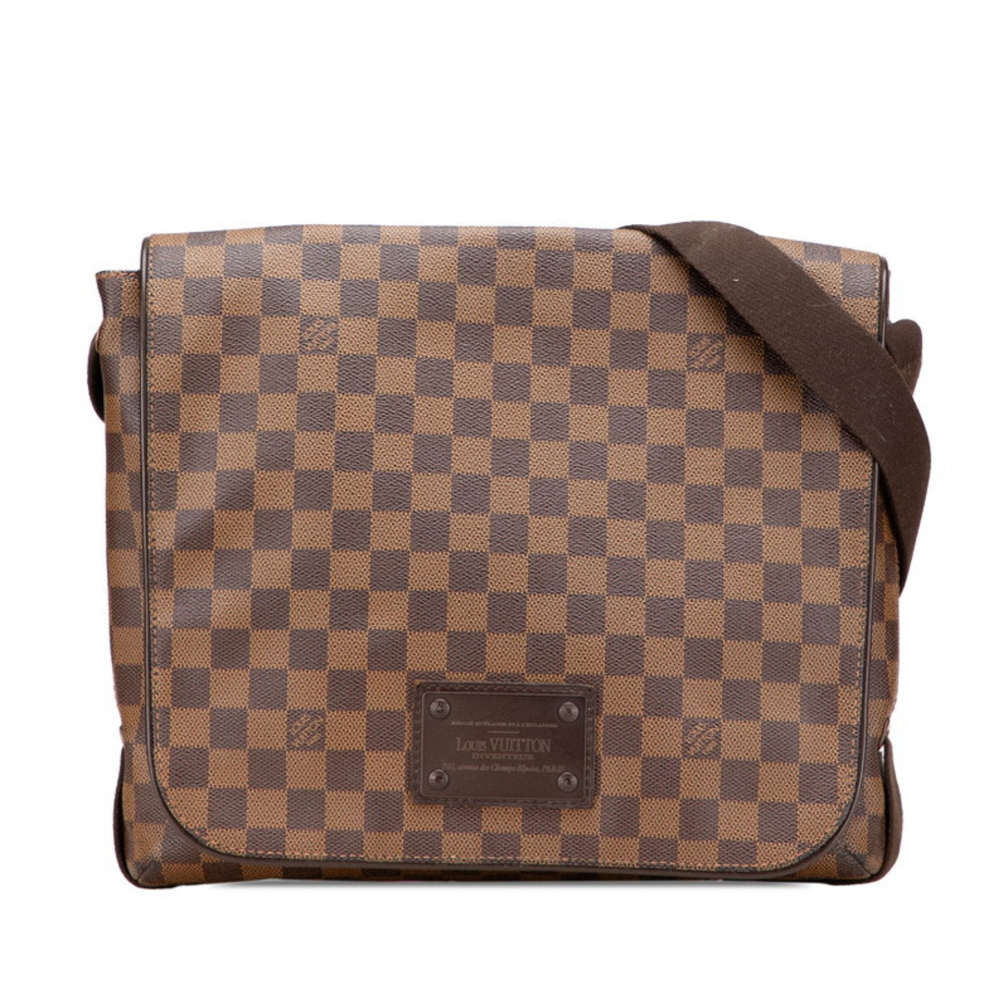 Louis Vuitton Brown Pvc Leather Shoulder Bag