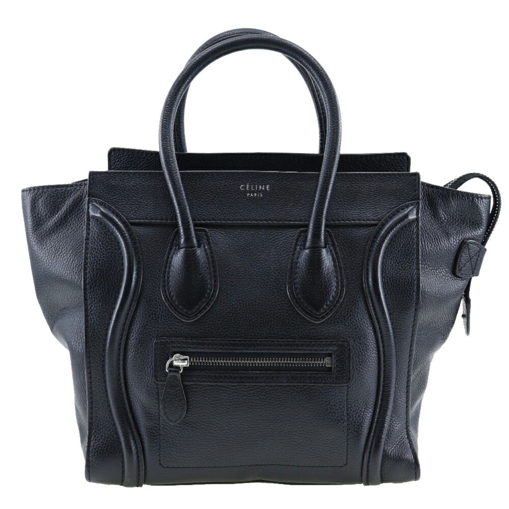 Celine Luggage Black Leather Handbag