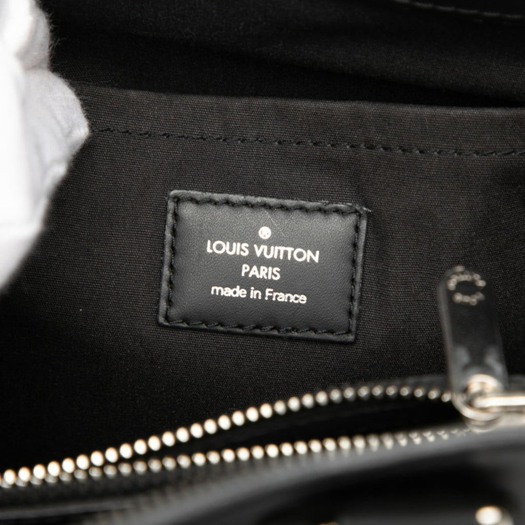 Louis Vuitton Black Noir Leather Handbag Tote Bag