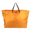 Gucci Orange Nylon Leather Handbag Tote Bag (Pre-Owned)