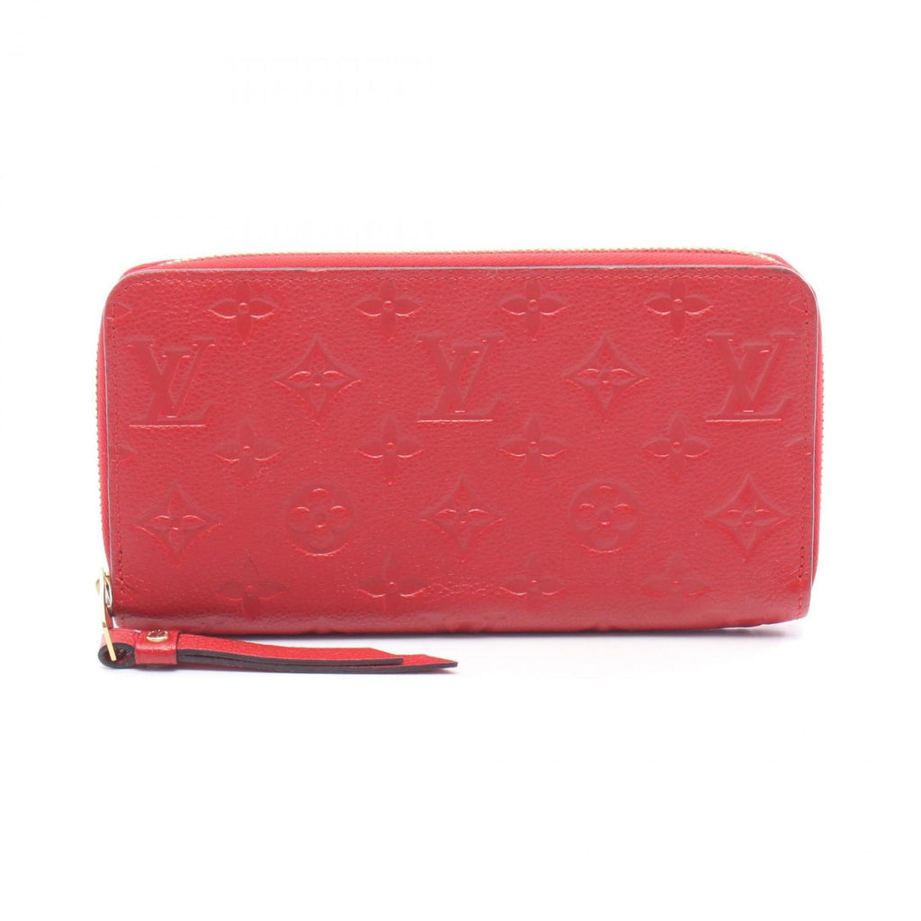 Louis Vuitton Red Color Sacrlet Monogram Empreinte Long Wallet