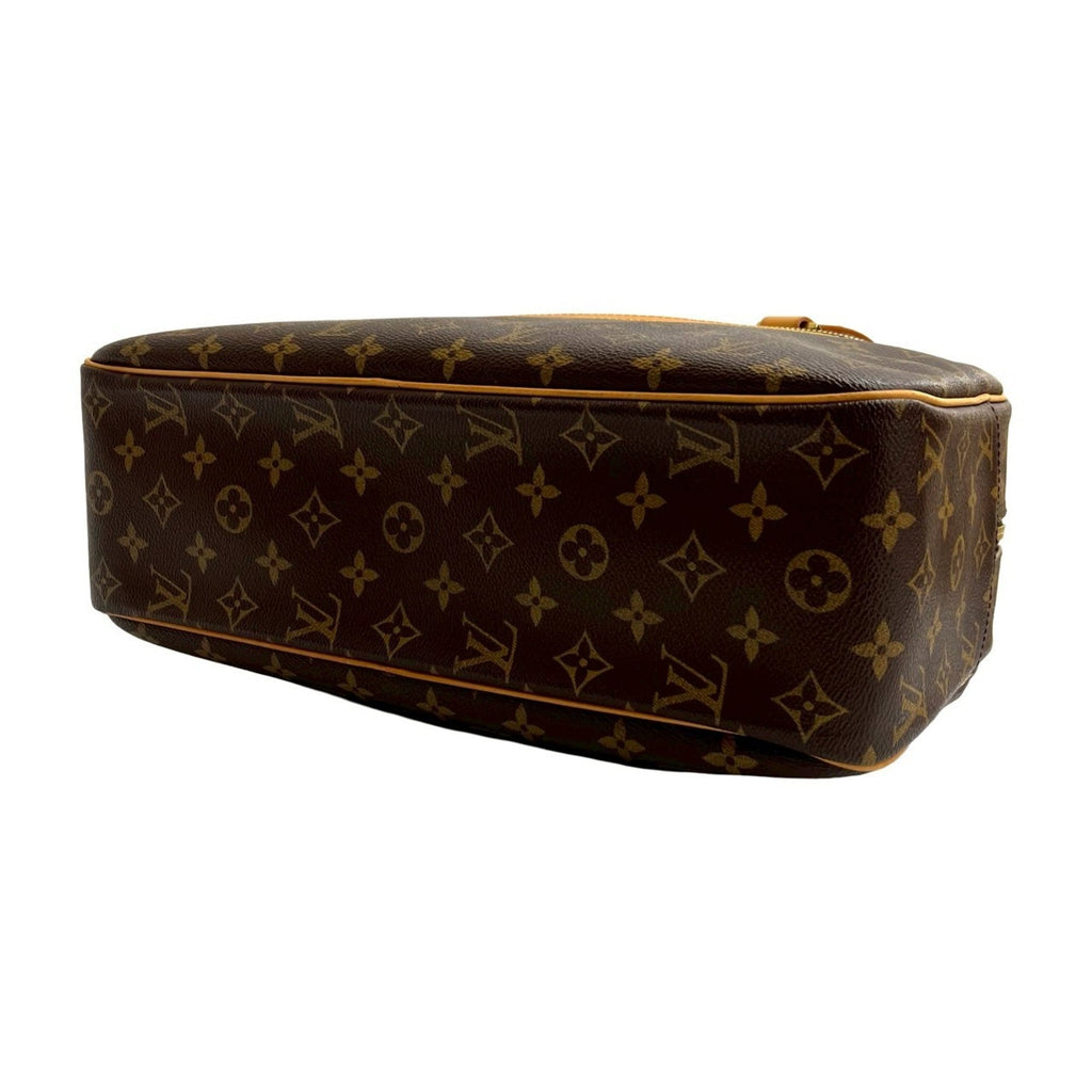 Louis Vuitton Brown Leather Pvc Shoulder Bag Tote Bag