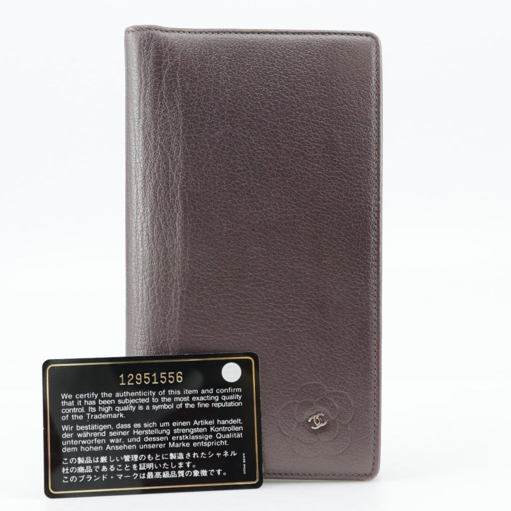 Chanel Metallic Purple Leather Long Wallet (Bi-Fold)