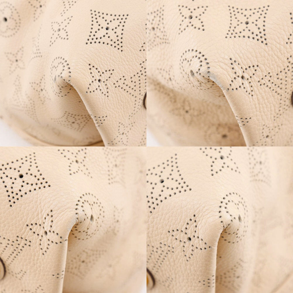 Louis Vuitton Mahina Beige Opal Mahina Leather Handbag