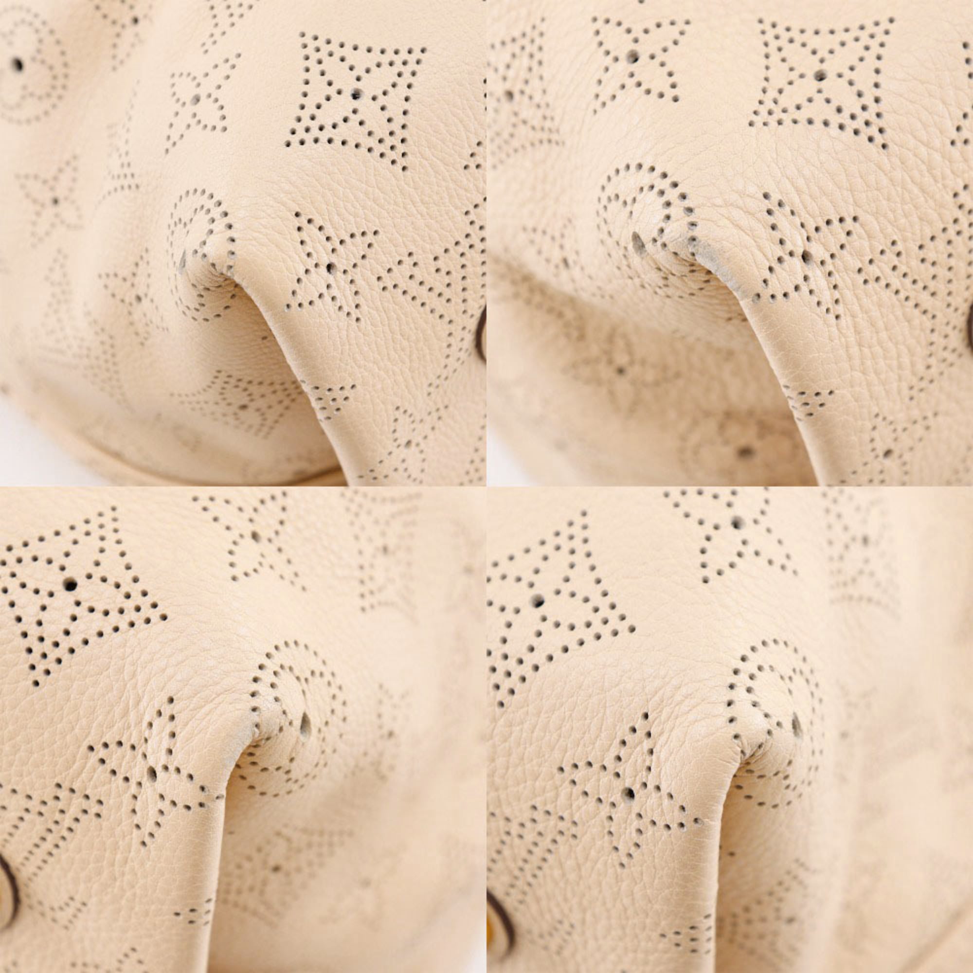 Louis Vuitton Mahina Beige Opal Mahina Leather Handbag