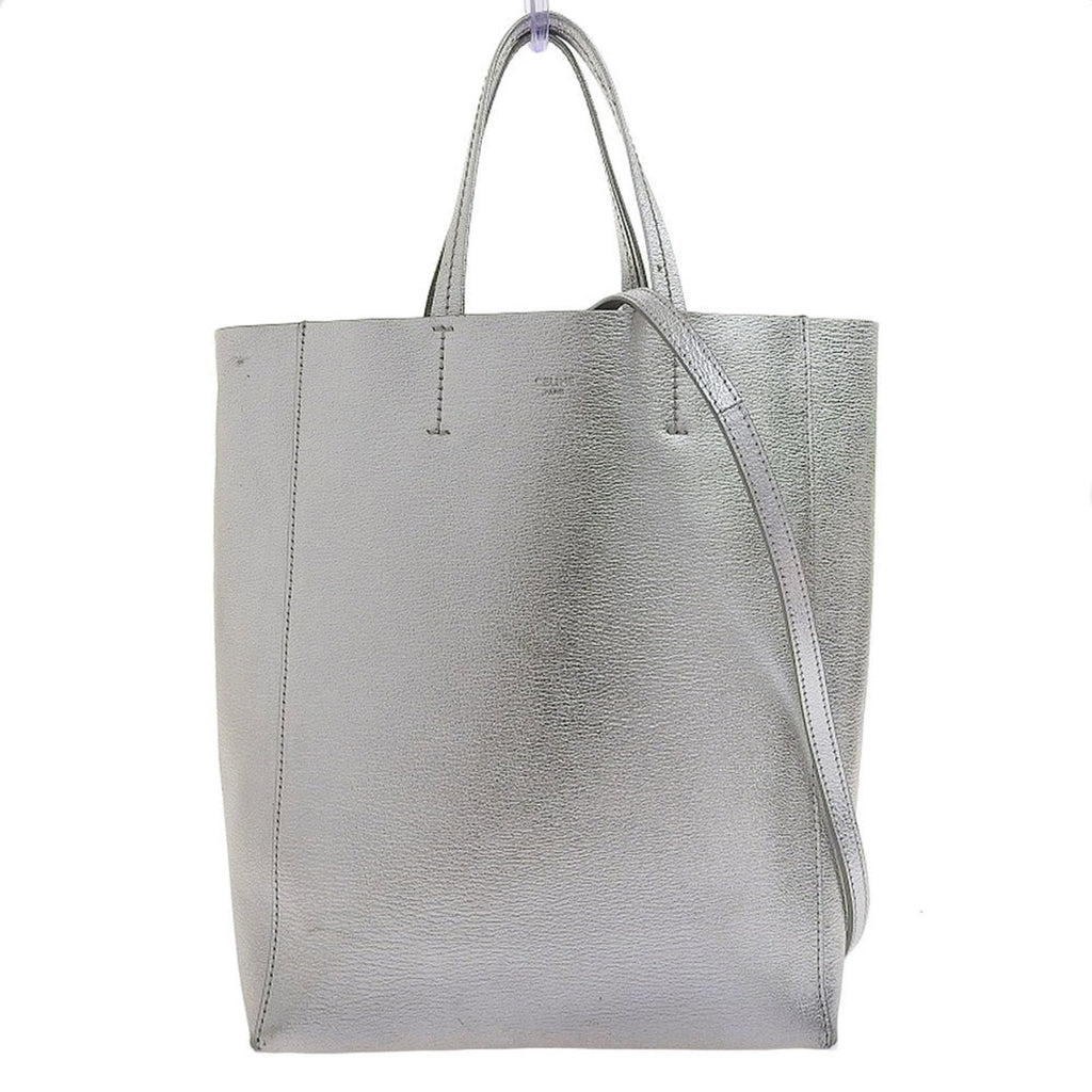 Celine Silver Leather Handbag Shoulder Bag