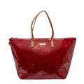 Louis Vuitton Pomme D'amour Red Color Patent Leather Handbag Tote Bag