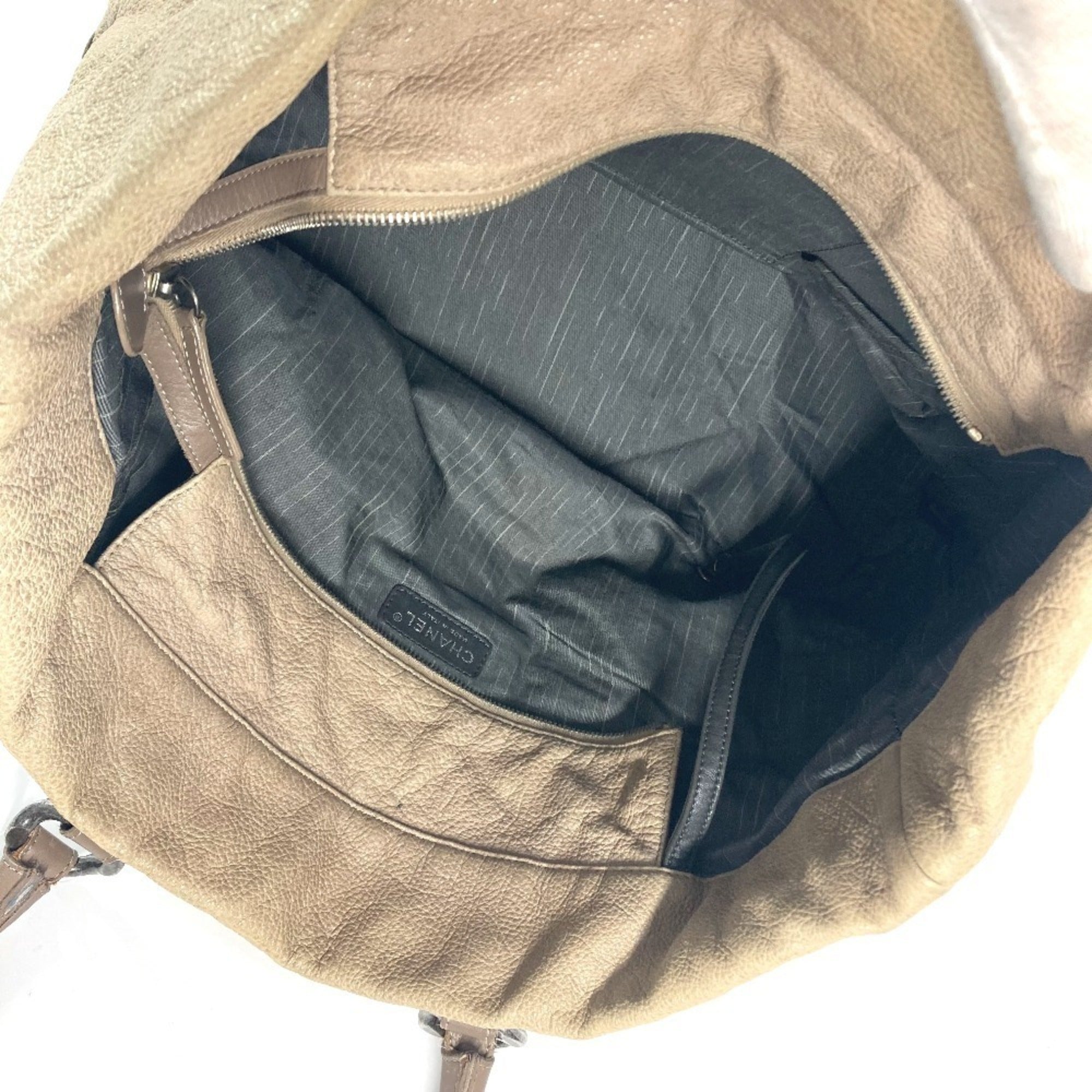 Chanel Beige Leather Shoulder Bag Tote Bag