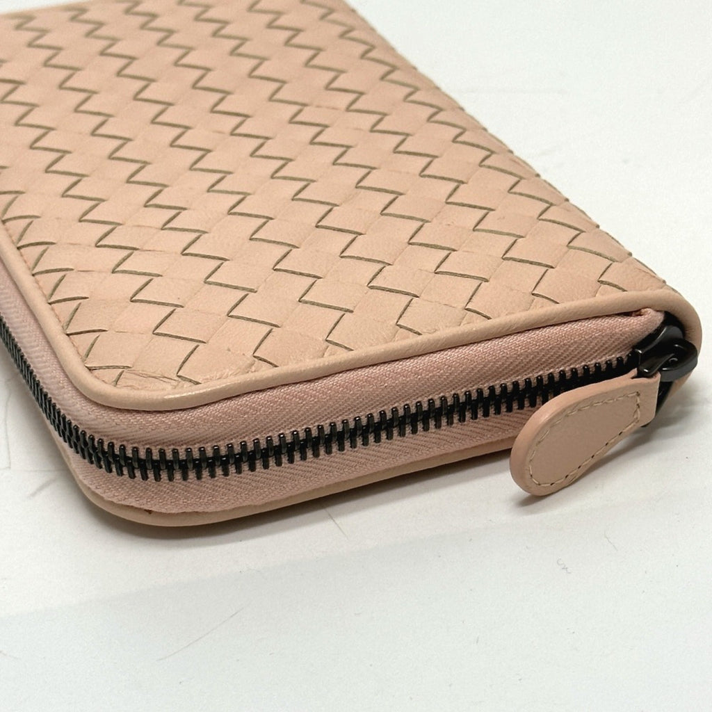 Bottega Veneta Pink Leather Long Wallet (Bi-Fold)