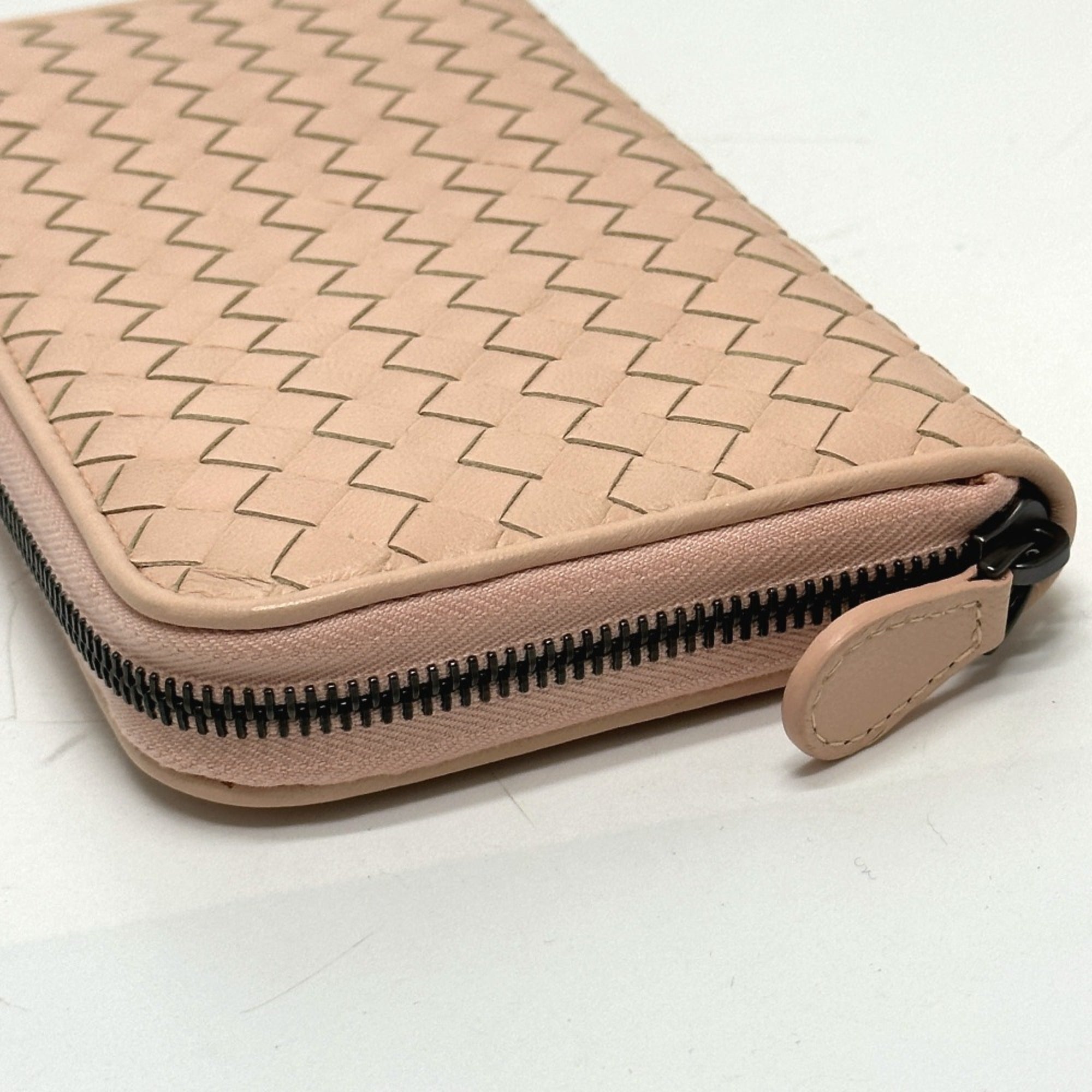Bottega Veneta Pink Leather Long Wallet (Bi-Fold)