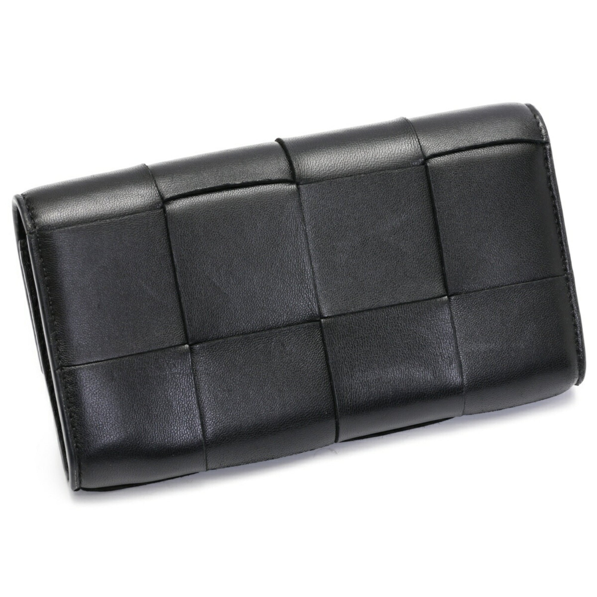 Bottega Veneta Black Leather Long Wallet (Bi-Fold)