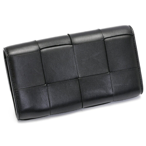 Bottega Veneta Black Leather Long Wallet (Bi-Fold)