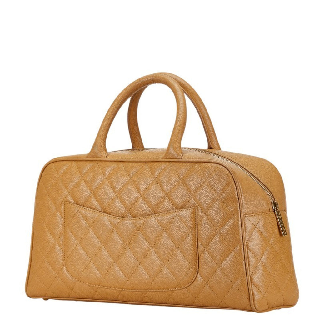 Chanel Beige Caviar Leather Handbag