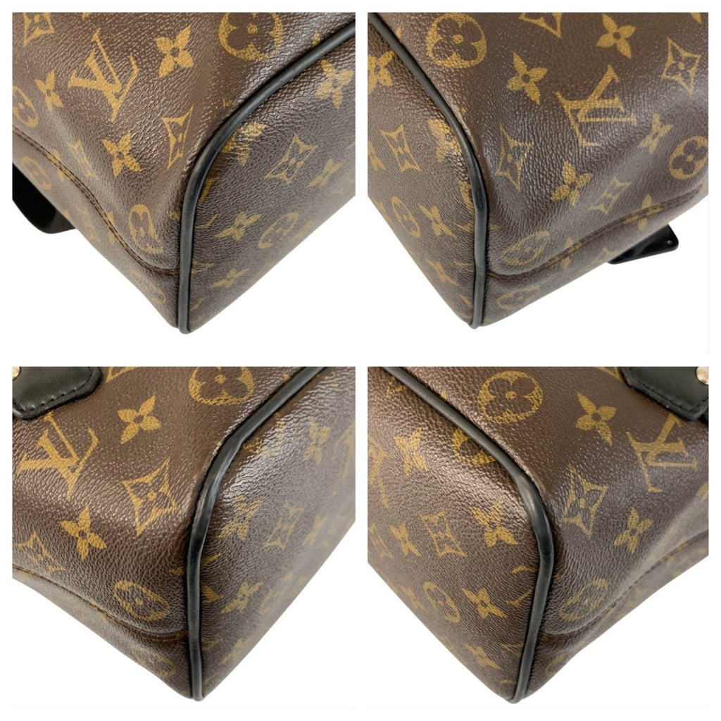 Louis Vuitton Black Brown Monogram Macassar Monogram Backpack