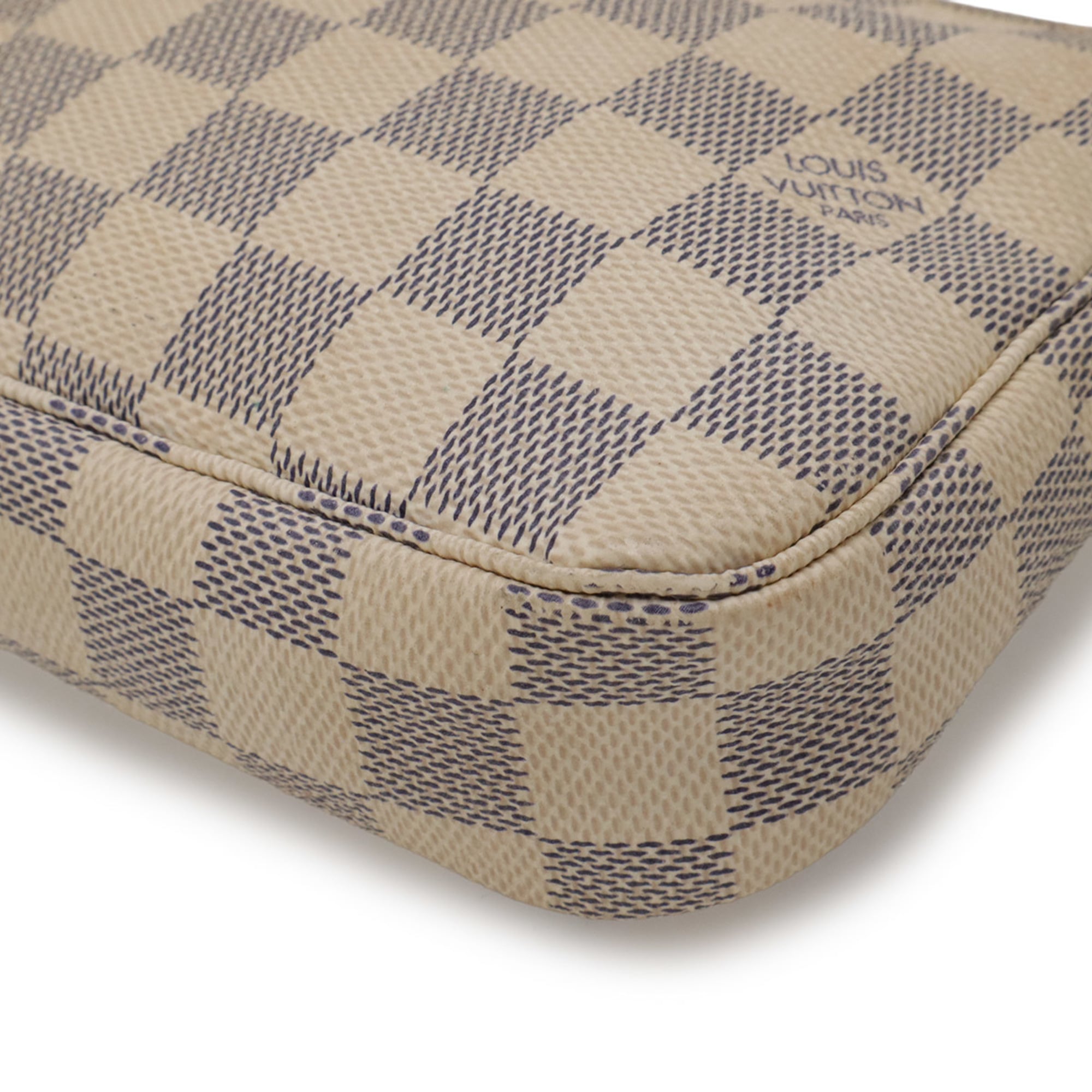 Louis Vuitton Ivory Damier Azur Handbag Pochette Pouch Shoulder Bag