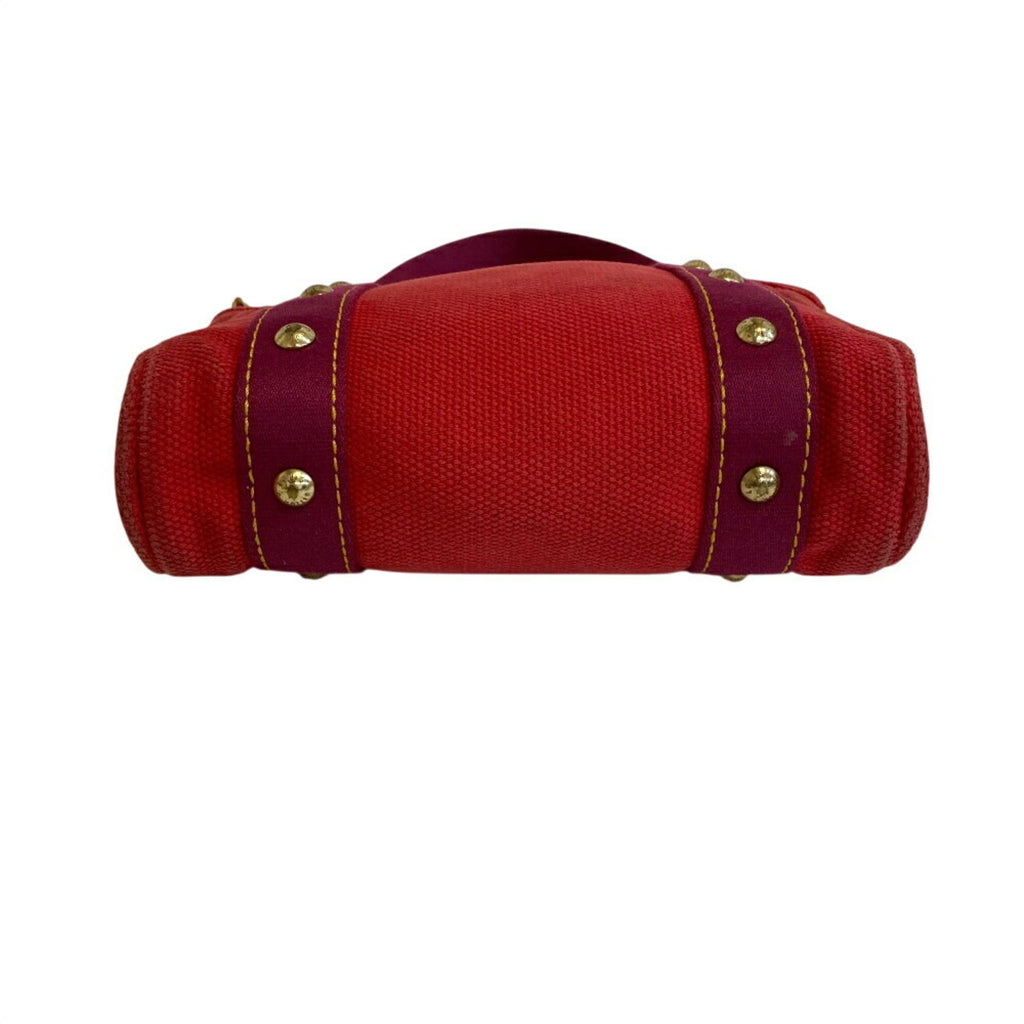 Louis Vuitton Red Color Canvas Handbag