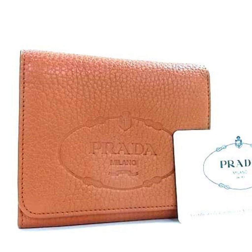 Prada Brown Leather Wallet (Tri-Fold)