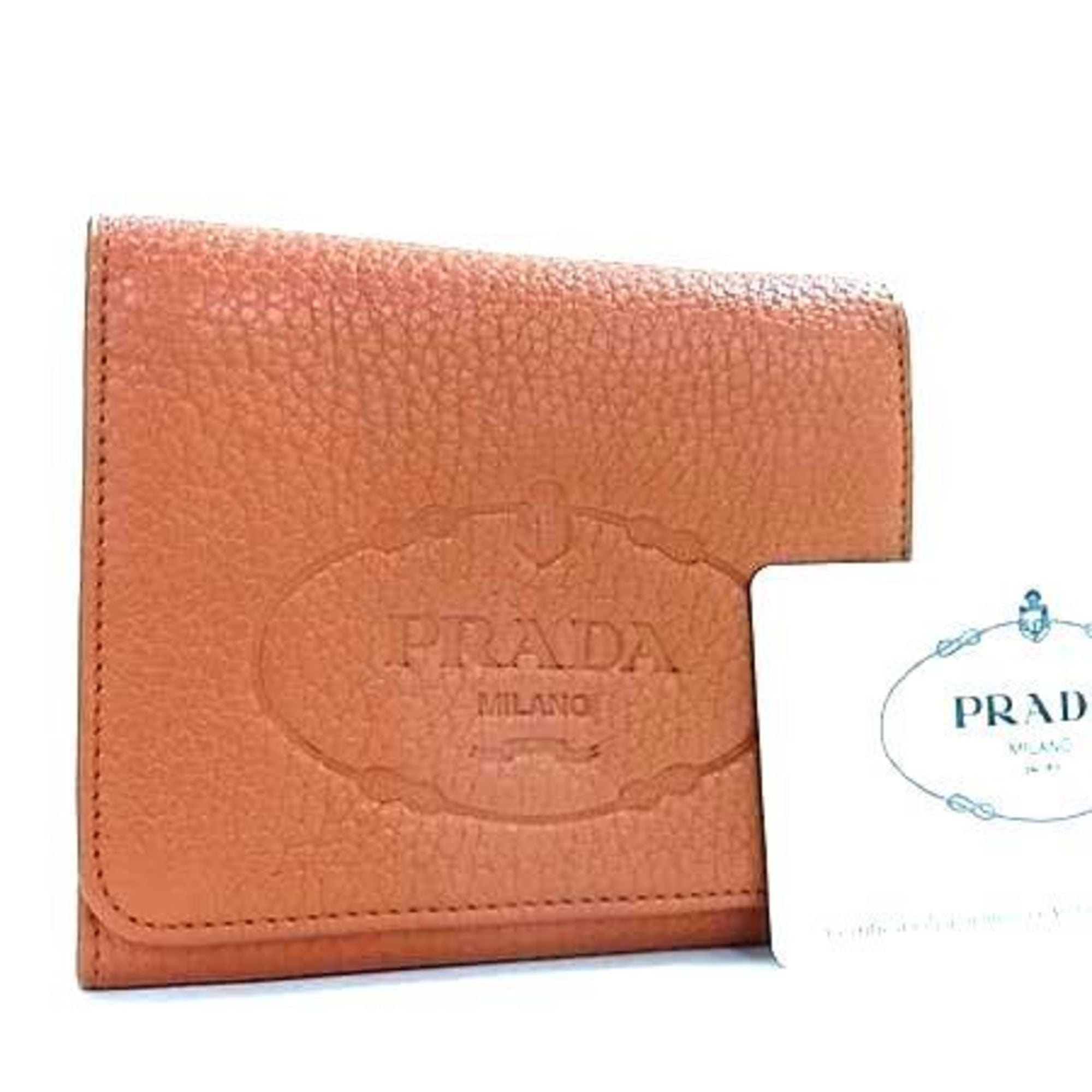 Prada Brown Leather Wallet (Tri-Fold)
