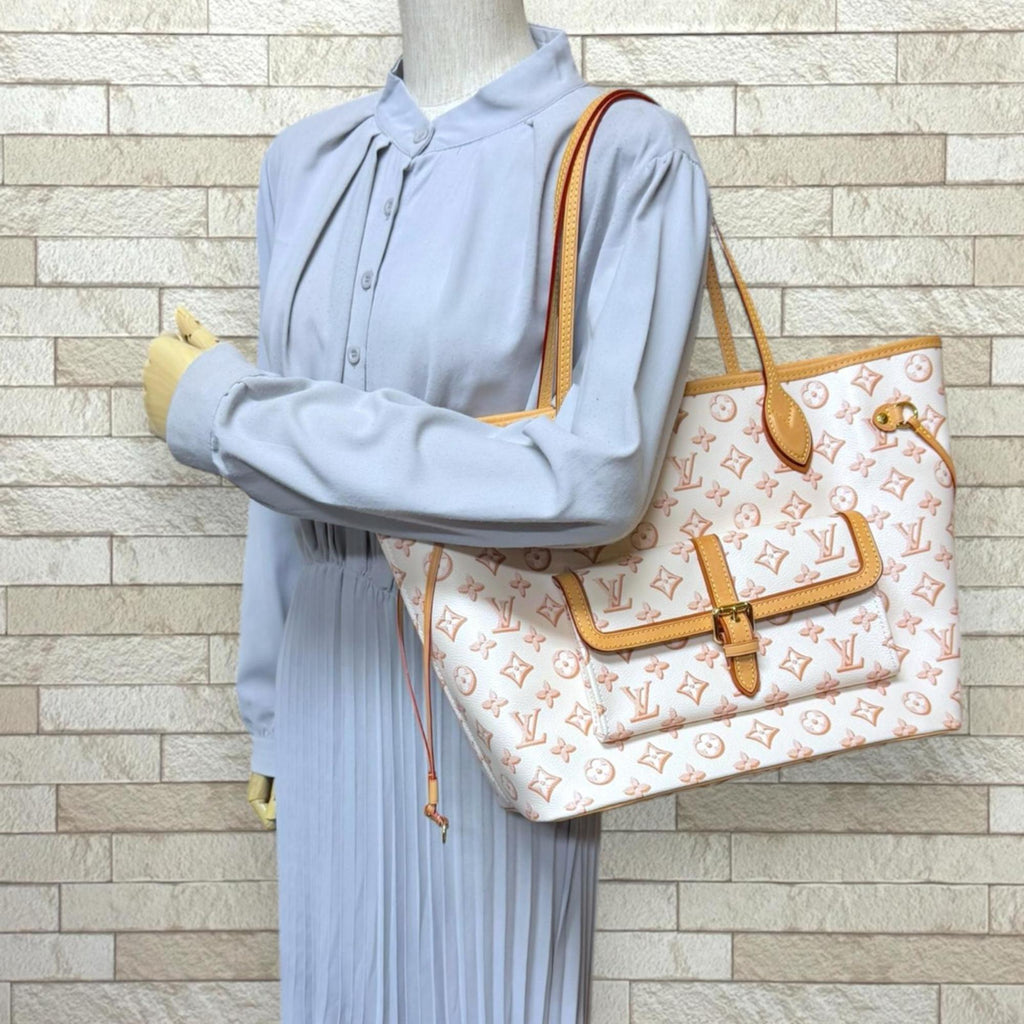 Louis Vuitton Beige Ivory Pvc Tote Bag