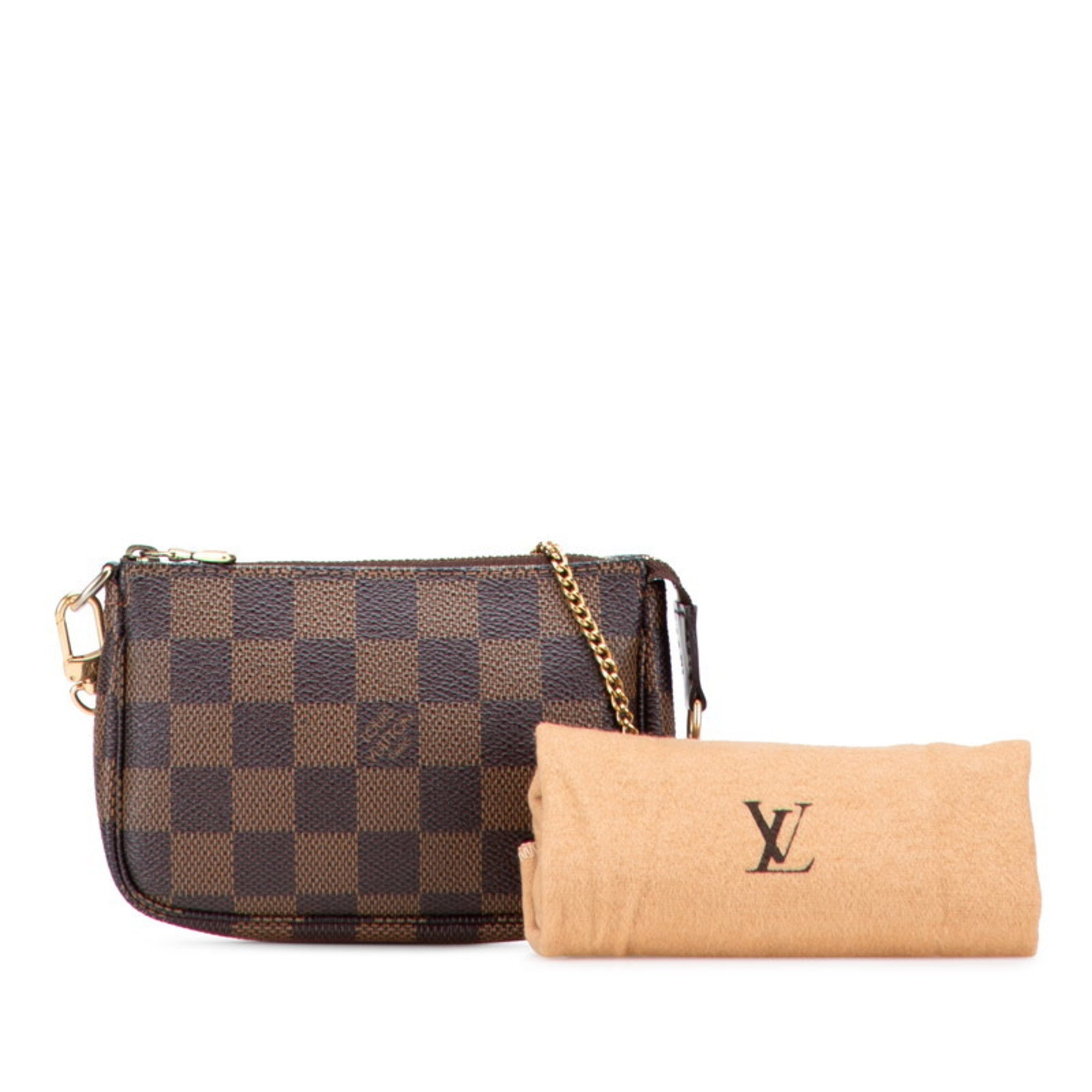 Louis Vuitton Damier Brown Pvc Leather Handbag Pochette