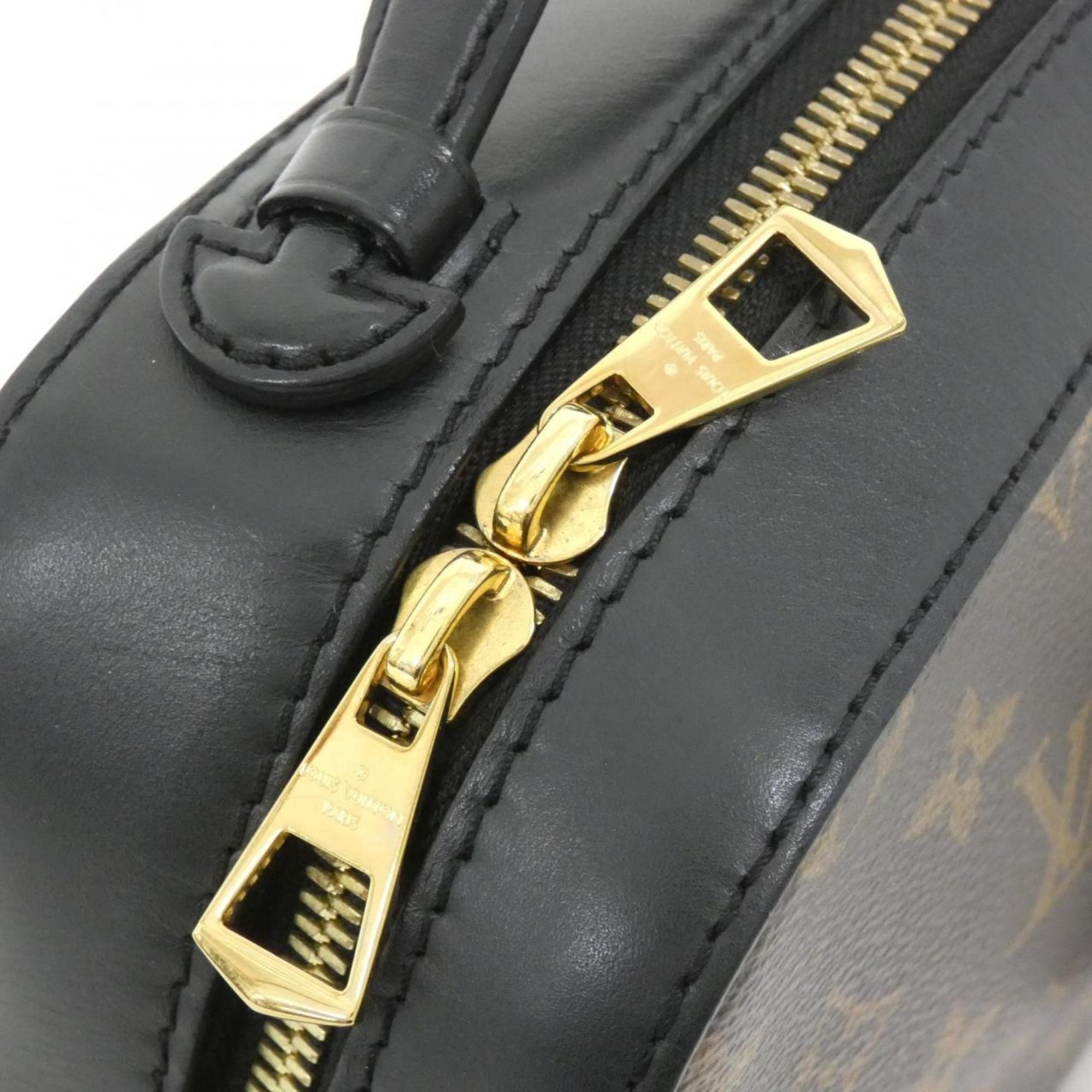 Louis Vuitton Black Marron Coated Canvas Leather Shoulder Bag