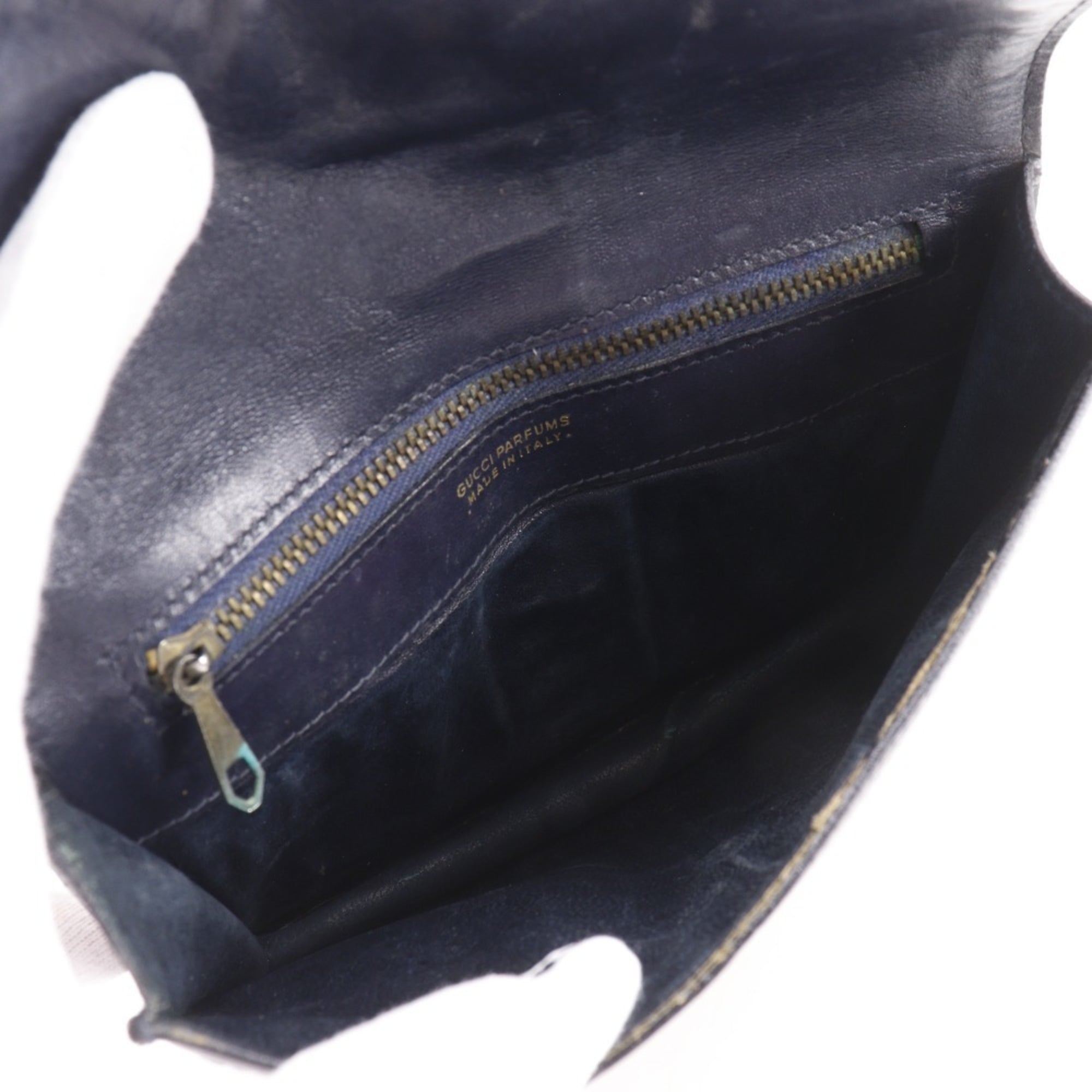 Gucci Navy Gg Supreme Pouch (Pre-Owned)